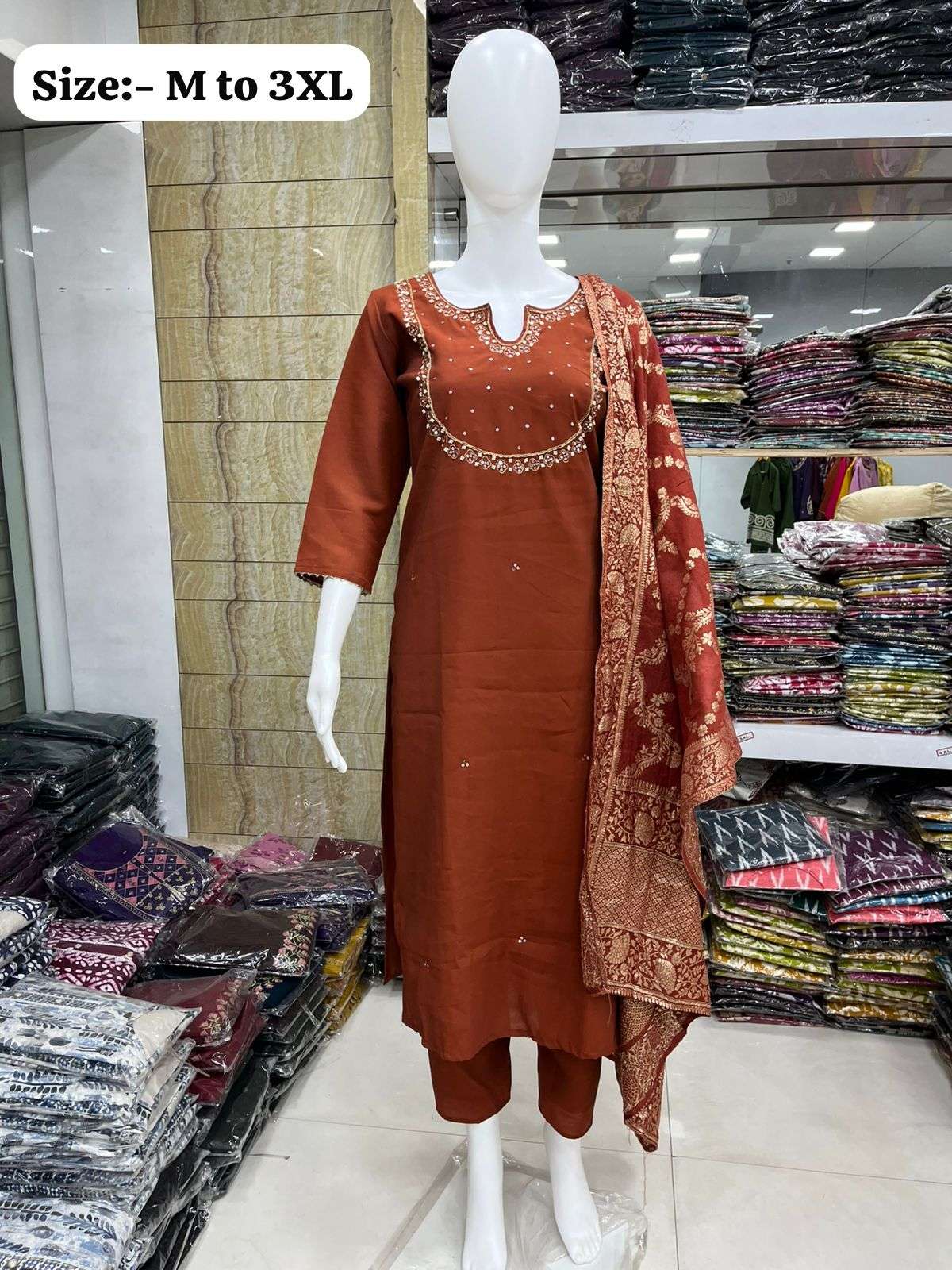 Roman silk handwork kurti collection manufacturers surat 