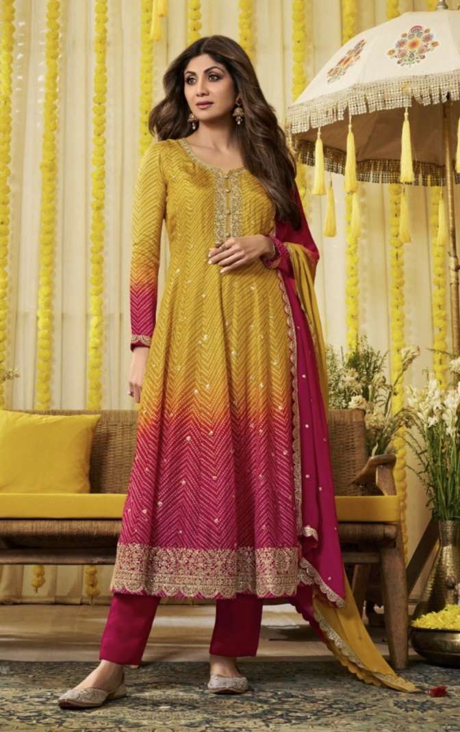 SHADING ANARKALI suit collection manufacturer Surat 