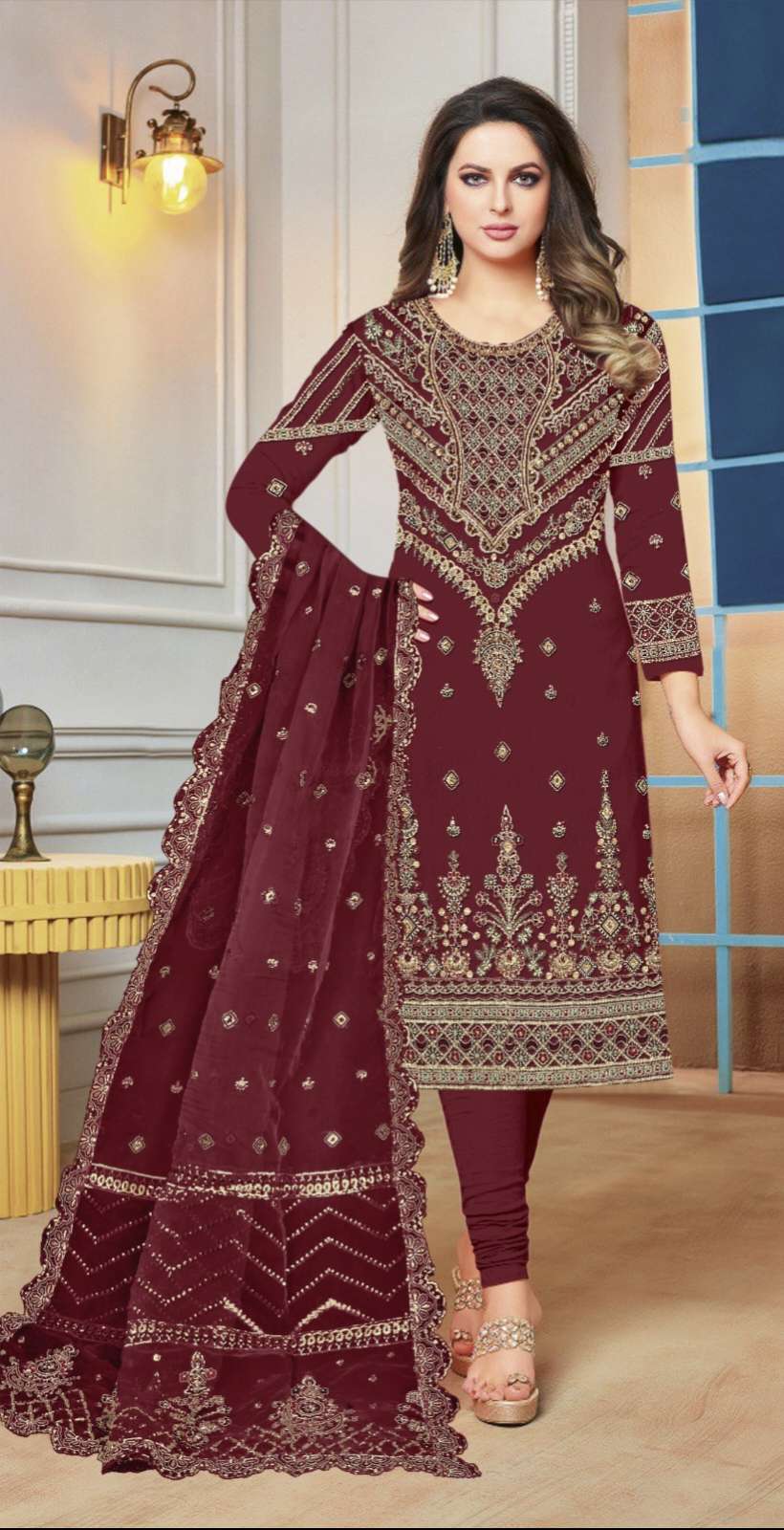 SHRADDHA D NO M 227 ABCD by MUSHQ PURE ORGANZA suit collection manufacturer Surat 