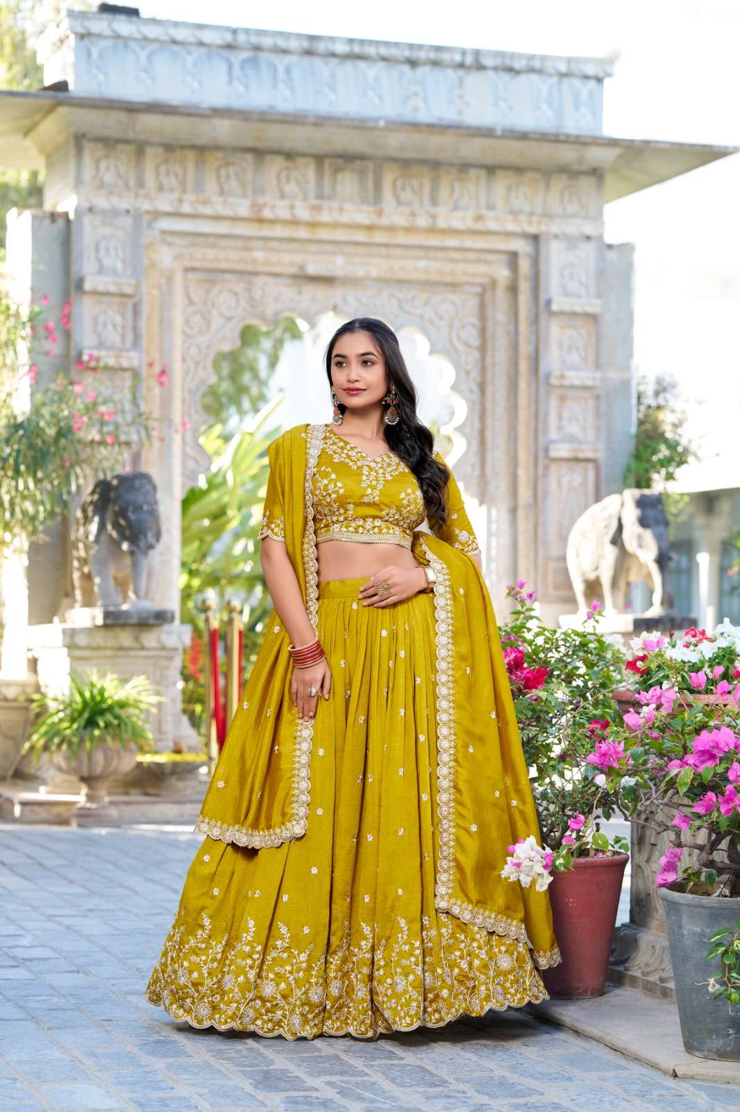 Vichitra Silk Lehenga Collection manufacturer Surat 