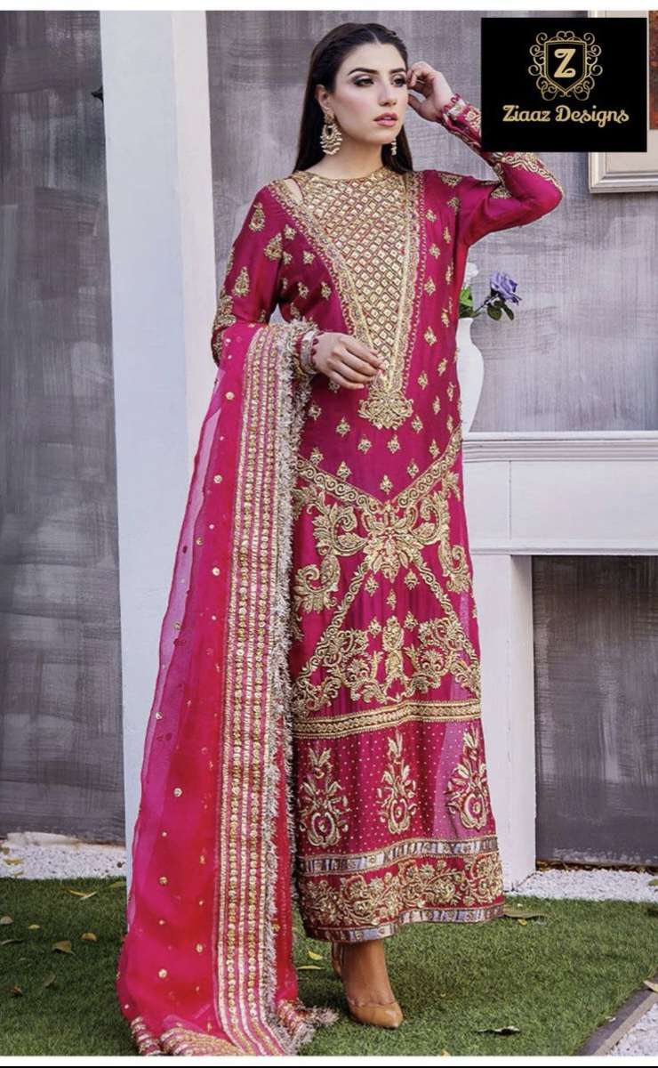 672B by Ziaaz Design Suit collection manufacturers surat 