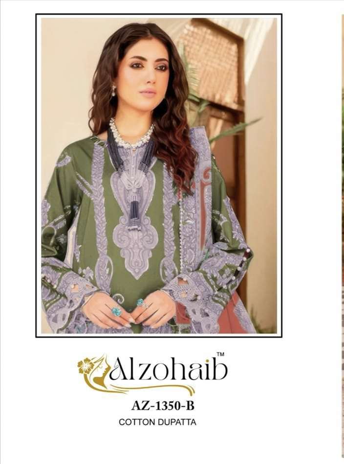 Aaida D No AZ 1350 A 1350 B 1356 A 1356 B by ALZOHAIB suit collection manufacturers surat 