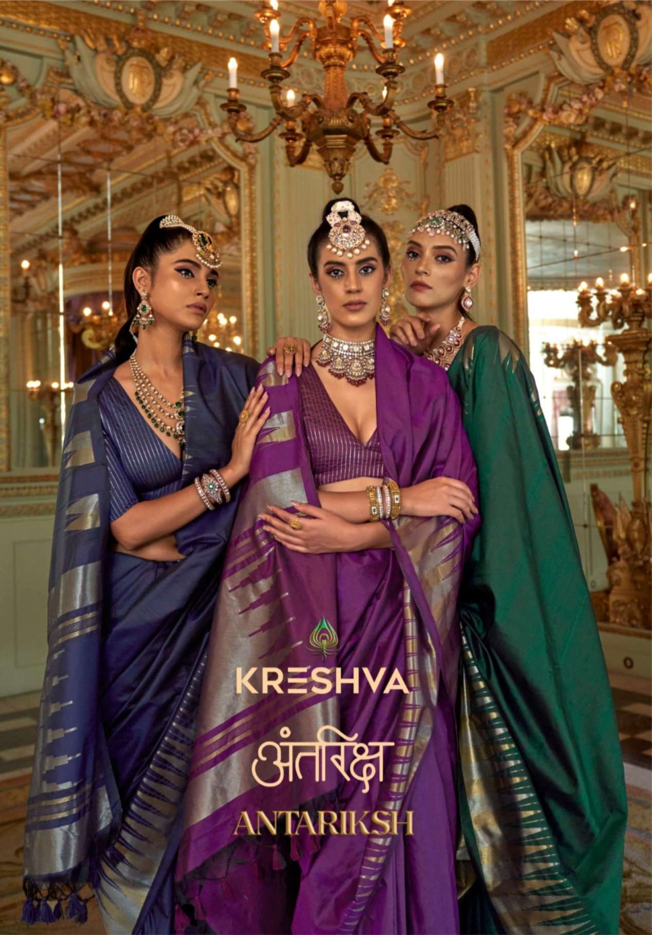 Antariksh Series 4393 To 4398 Kreshva saree Collection manufacturer surat