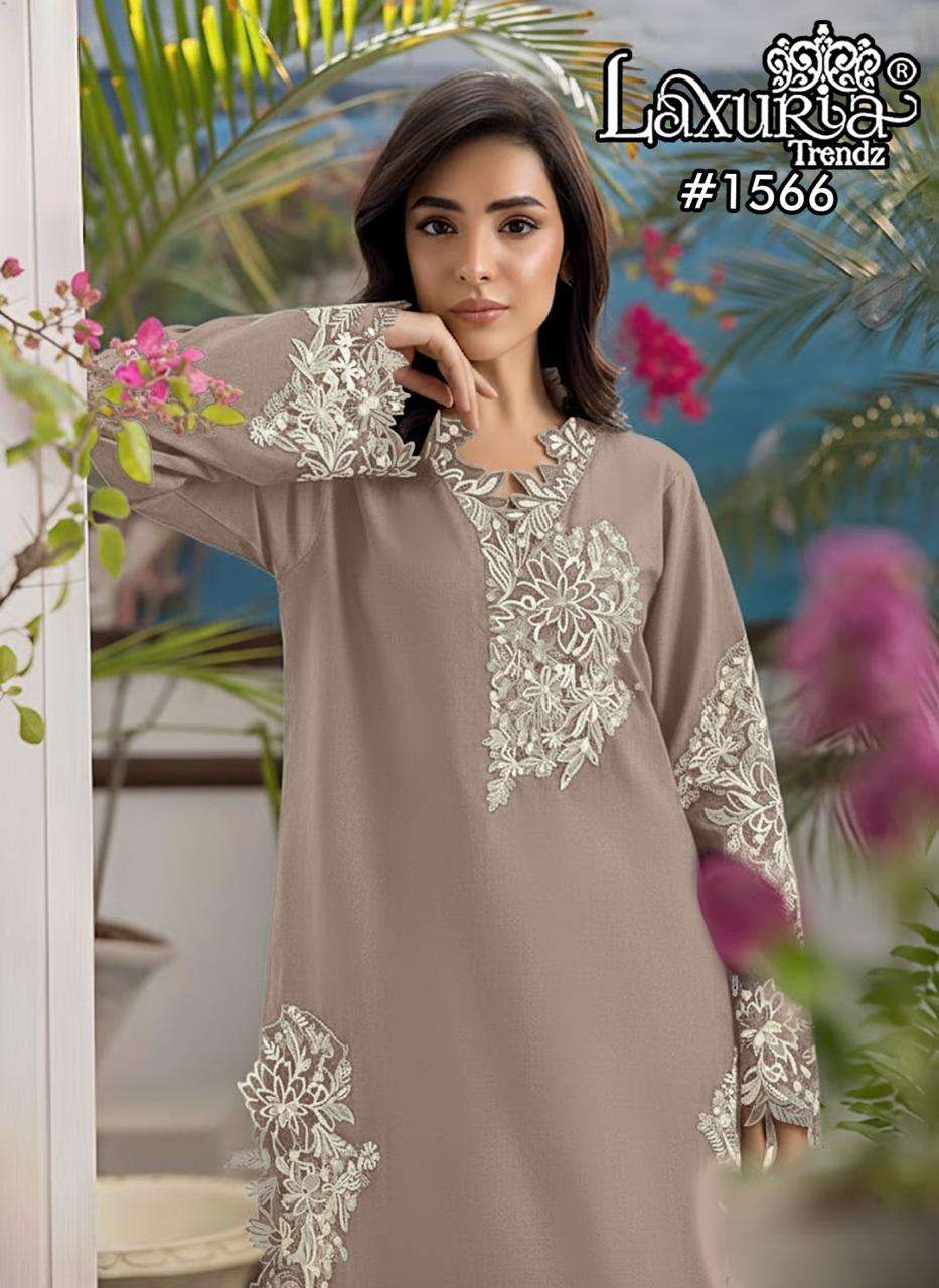 D No 1566 by Laxuria Trendz Kurti collection manufacturers surat 