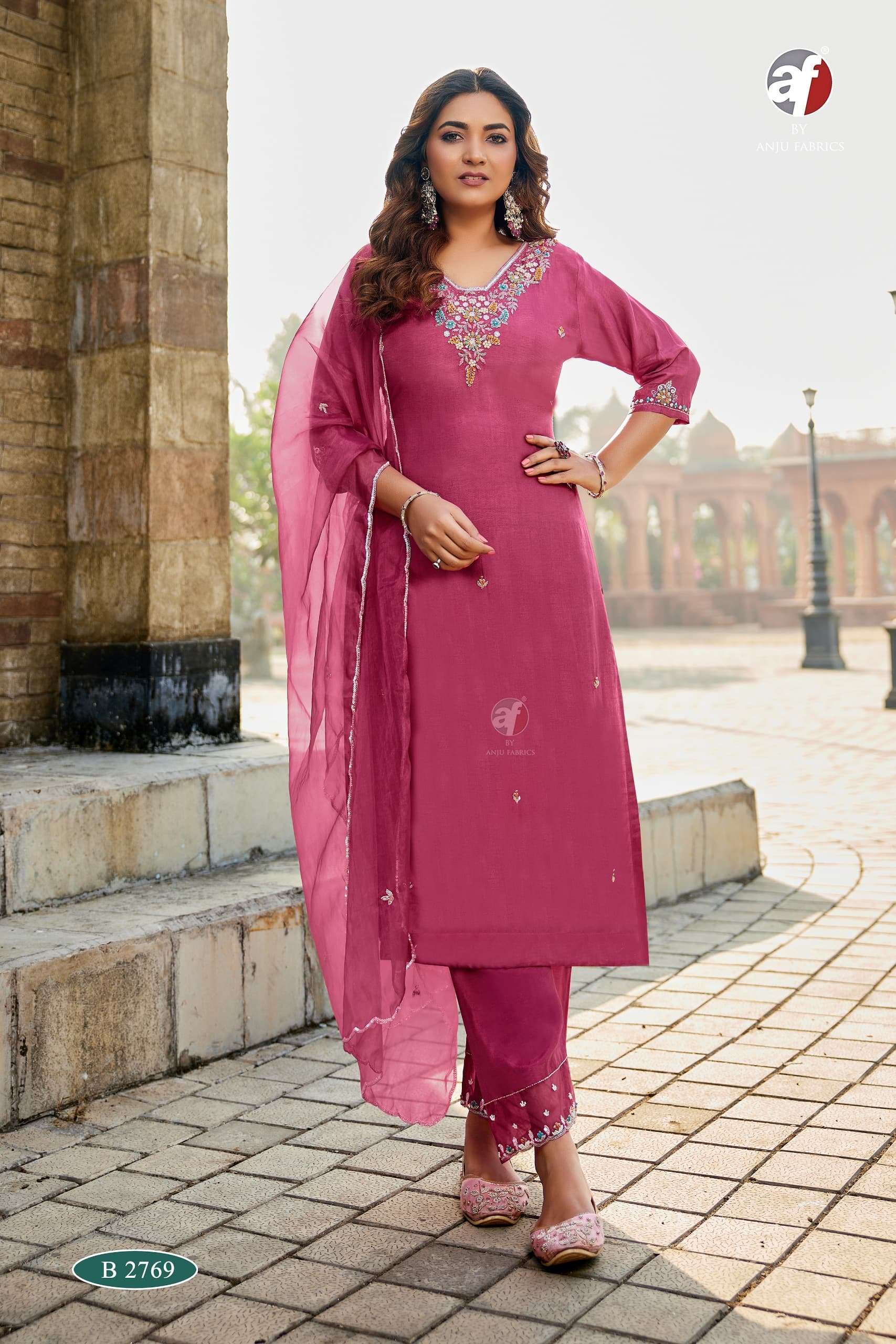 D NO B 2777 2778 2768  2769 by Anju fabric kurti collection manufacturers surat 