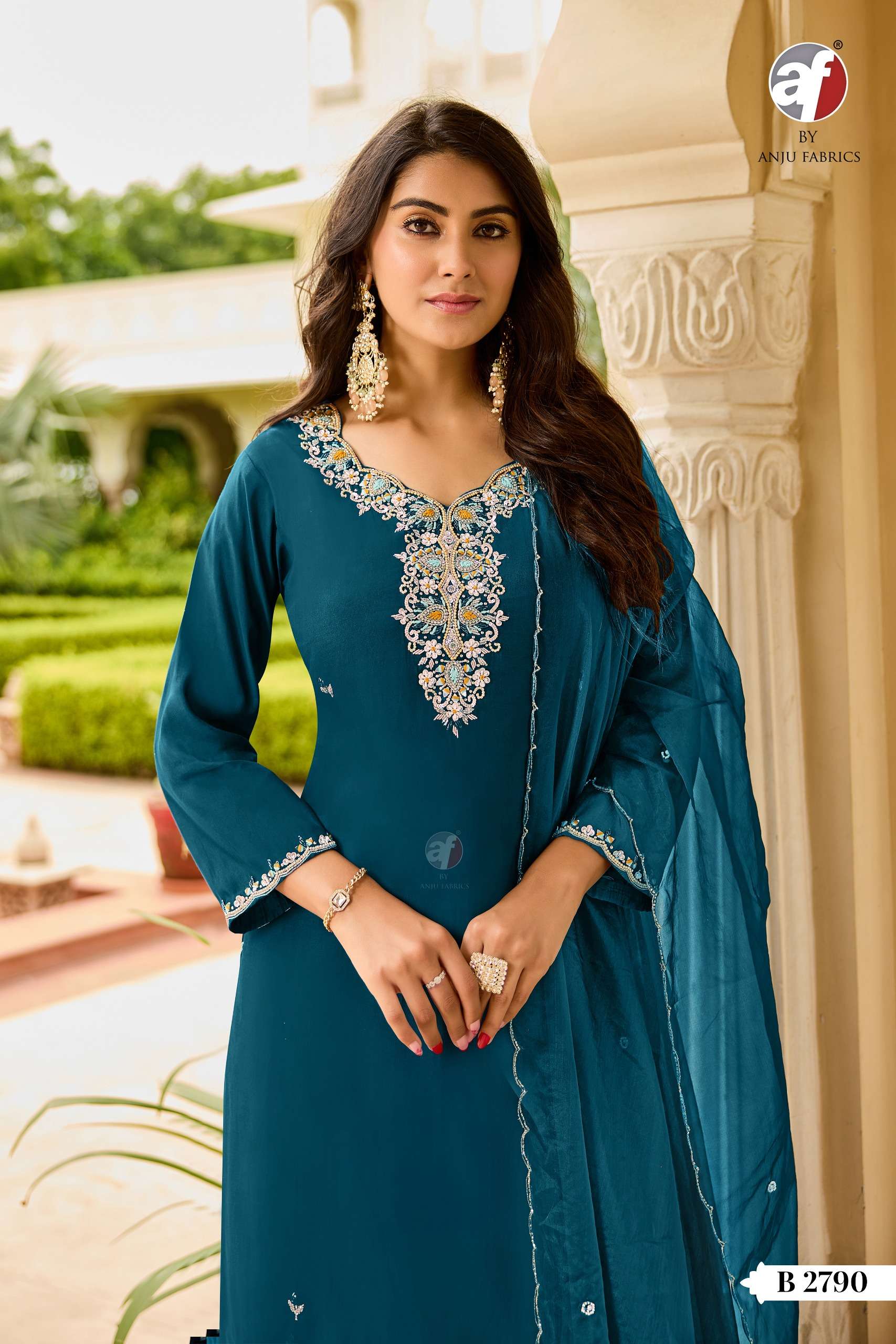D NO B 2790 2789 by Anju fabric kurti collection manufacturers surat 