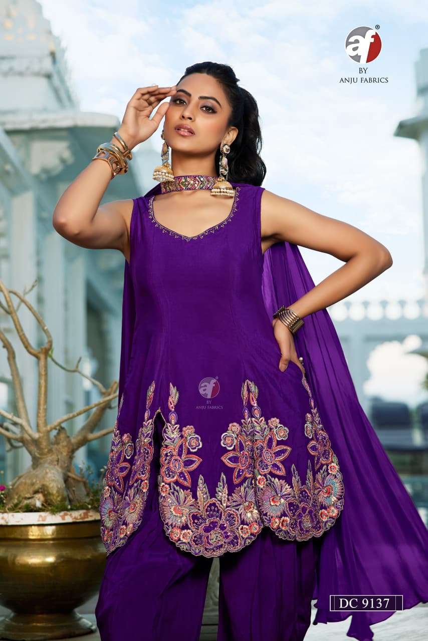D NO DC 9137 by Anju fabric kurti collection manufacturers surat 