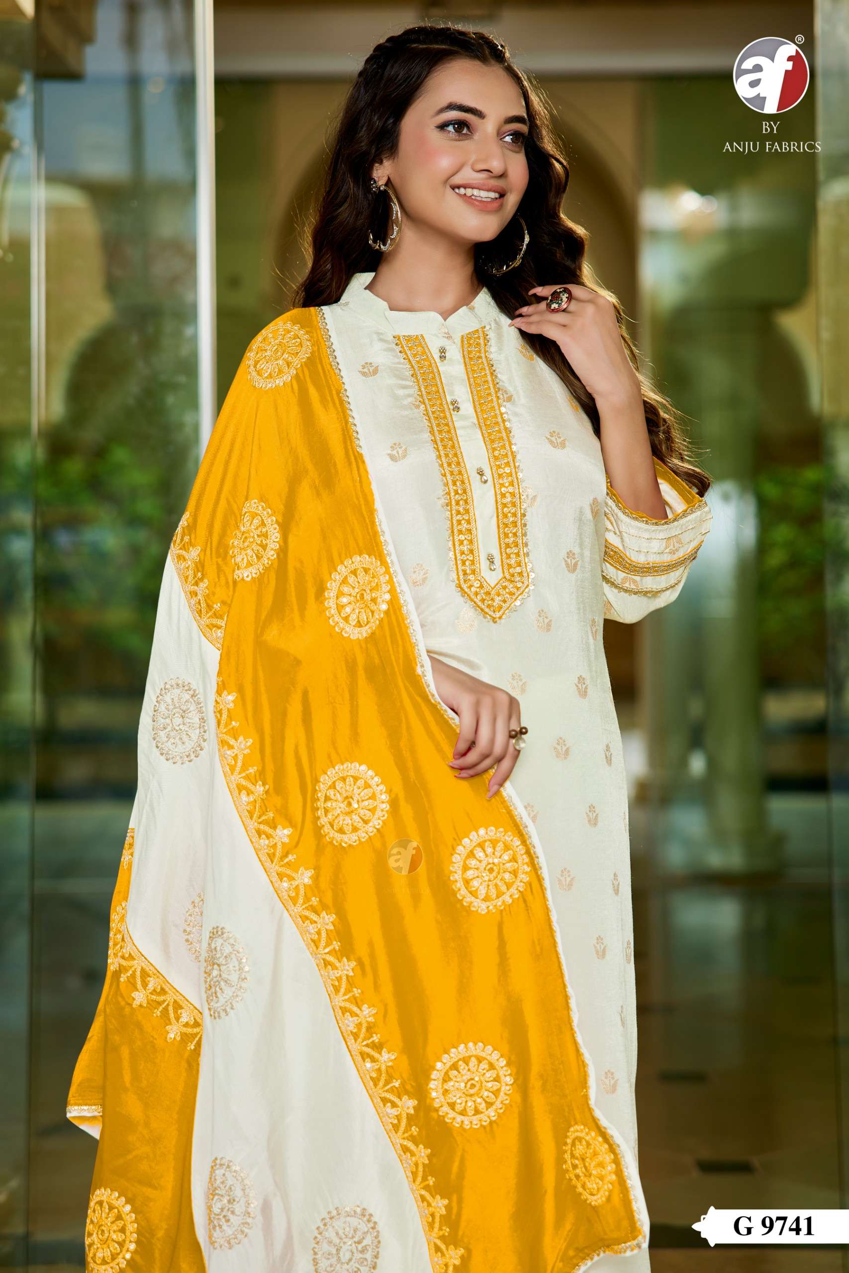 D NO G 9741 9740 by Anju fabric kurti collection manufacturers surat 