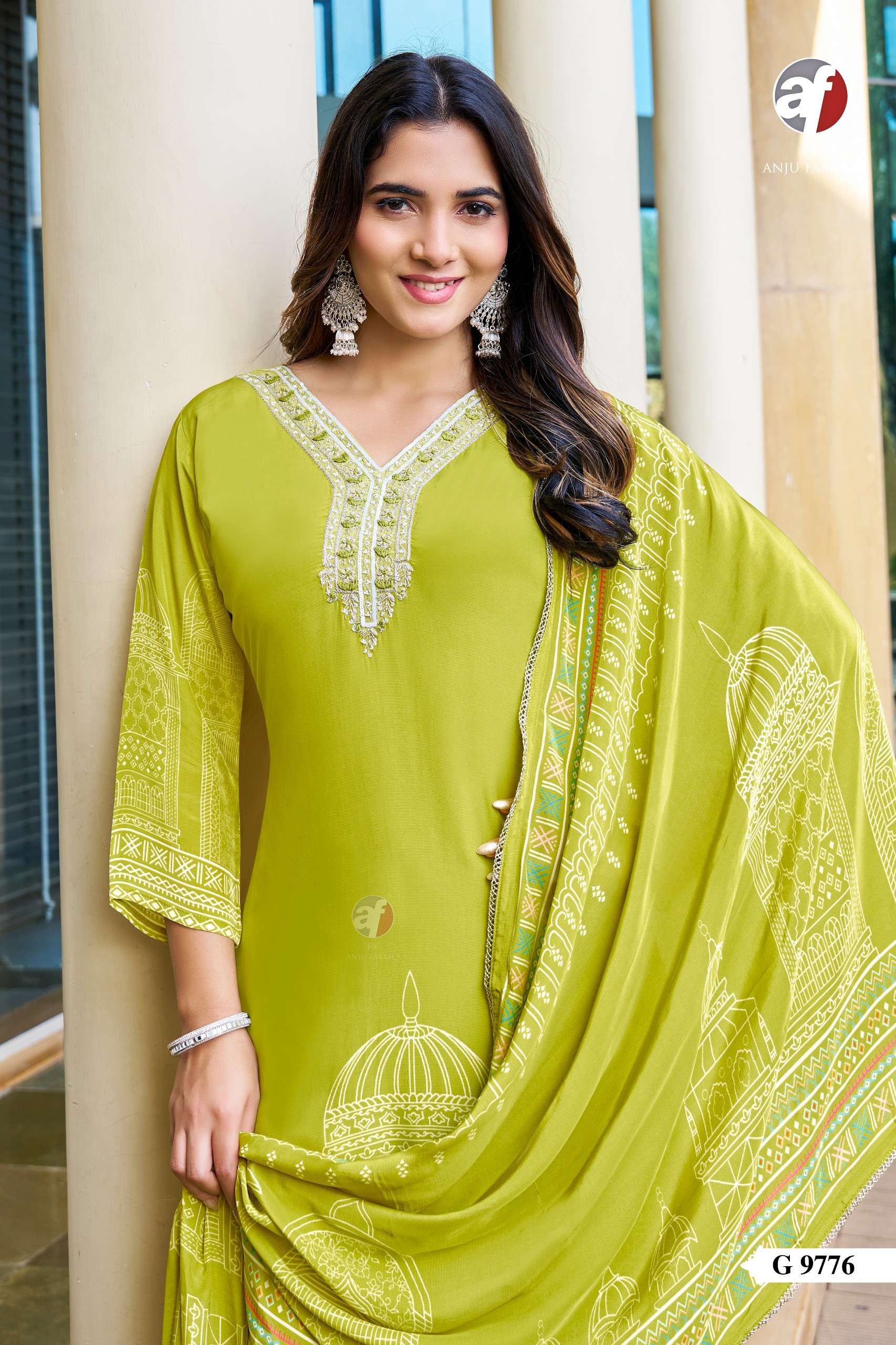 D NO G 9775 9776 by Anju fabric kurti collection manufacturers surat 