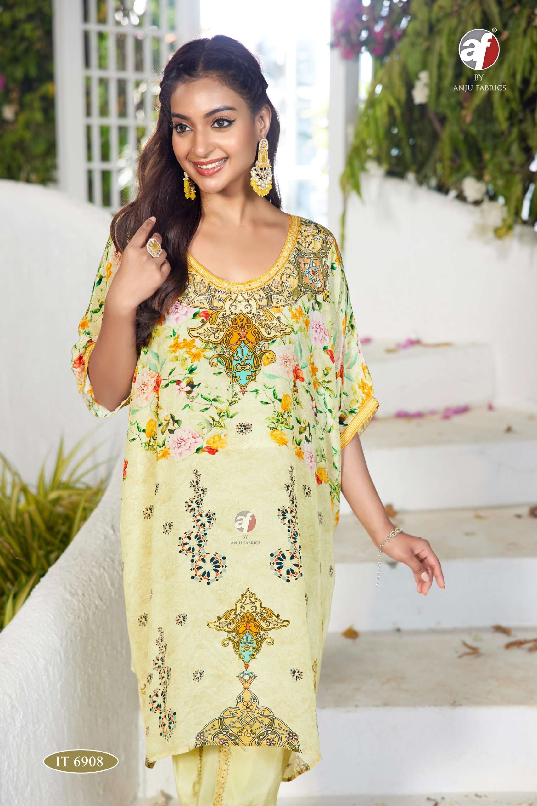 D NO IT 6908 09 by Anju fabric kurti collection manufacturers surat 