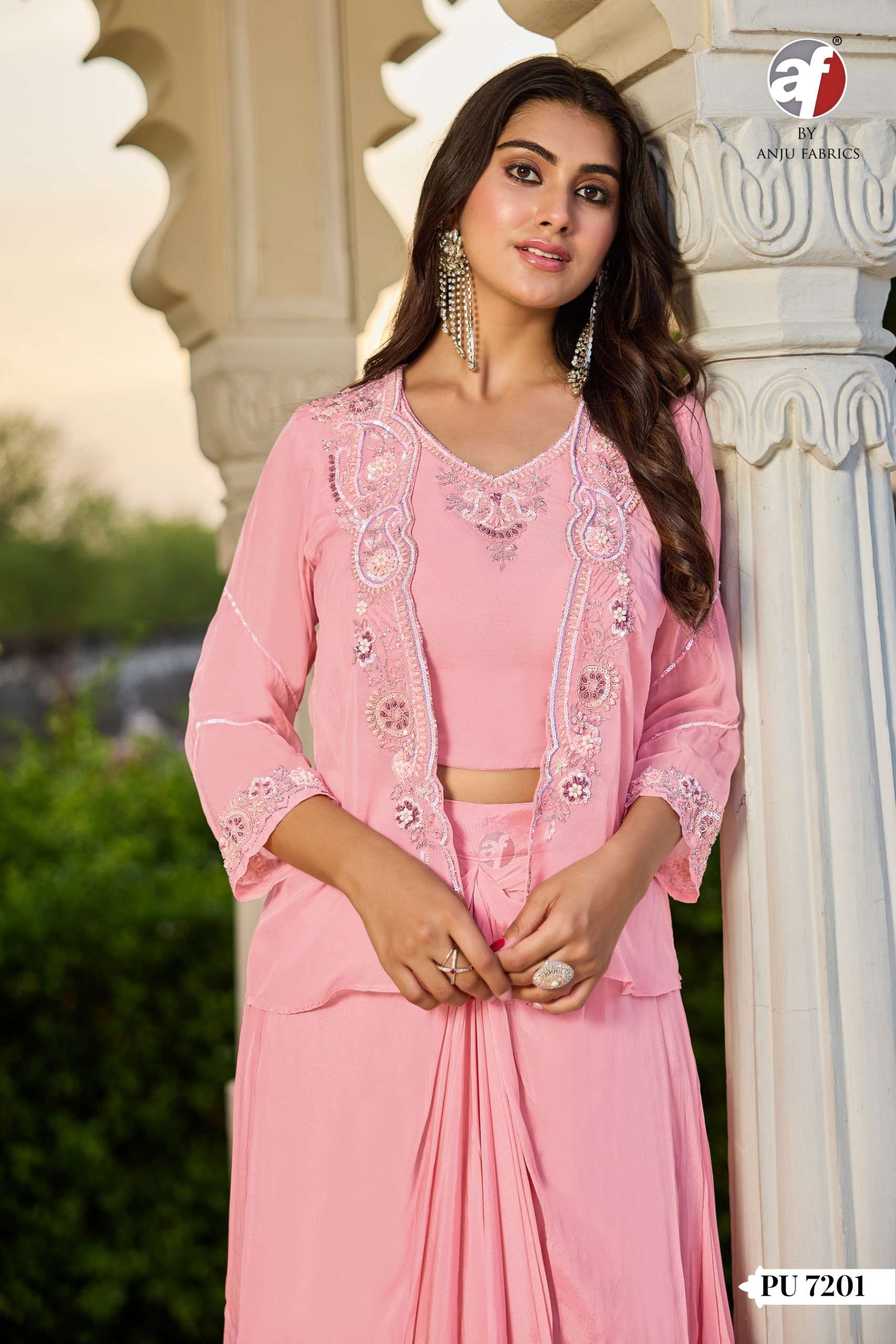 D NO PU 7201 7202 By Anju fabric kurti collection manufacturer surat 