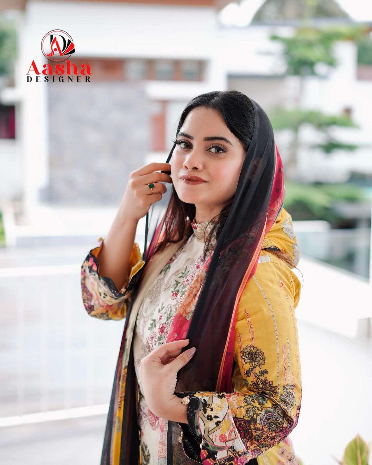 Design No 1080 by AASHA DESIGNER suit collection manufacturer surat 