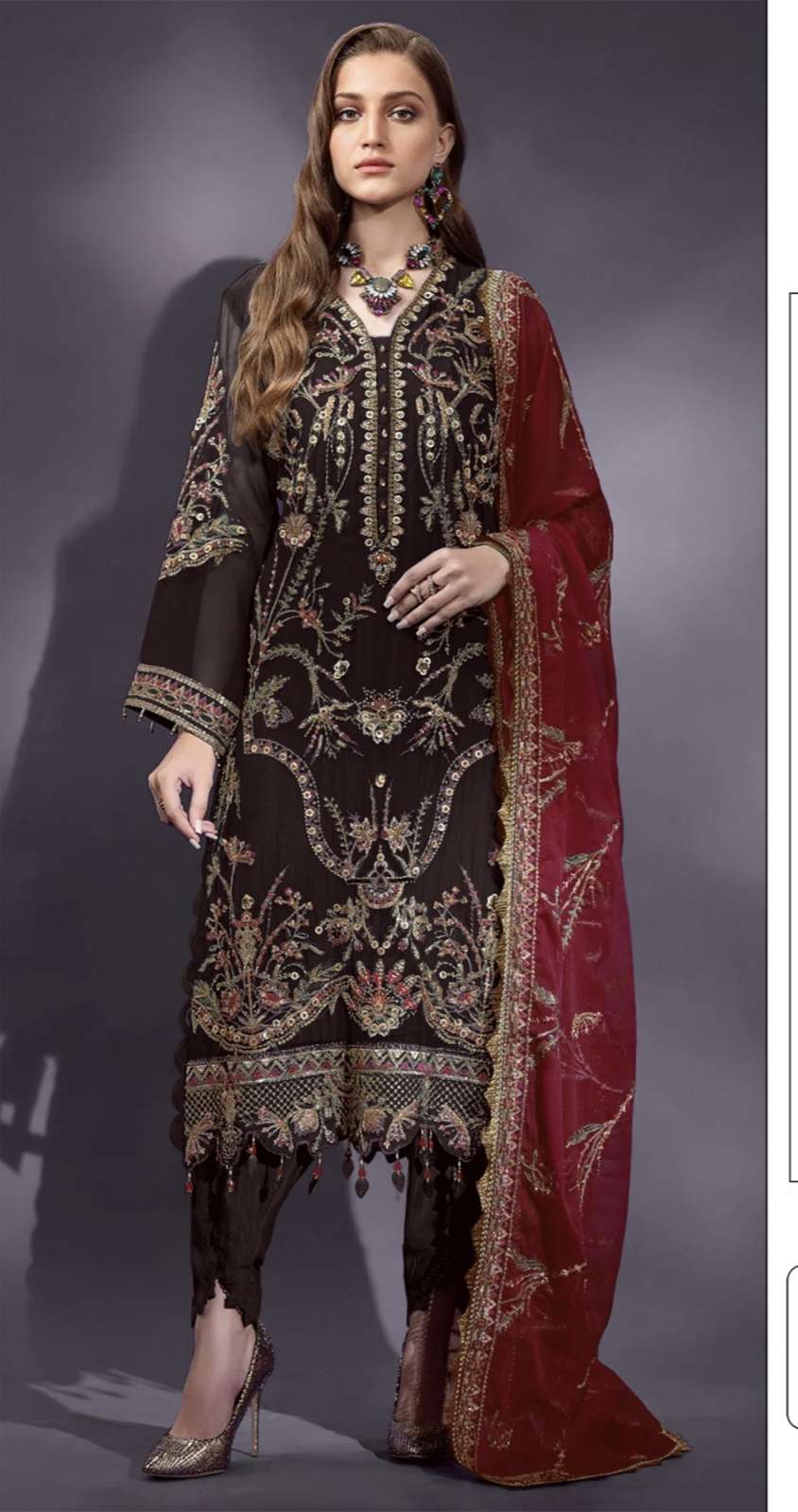 Design no 2004 by MOTIFZ velvet suit collection manufacturer surat 