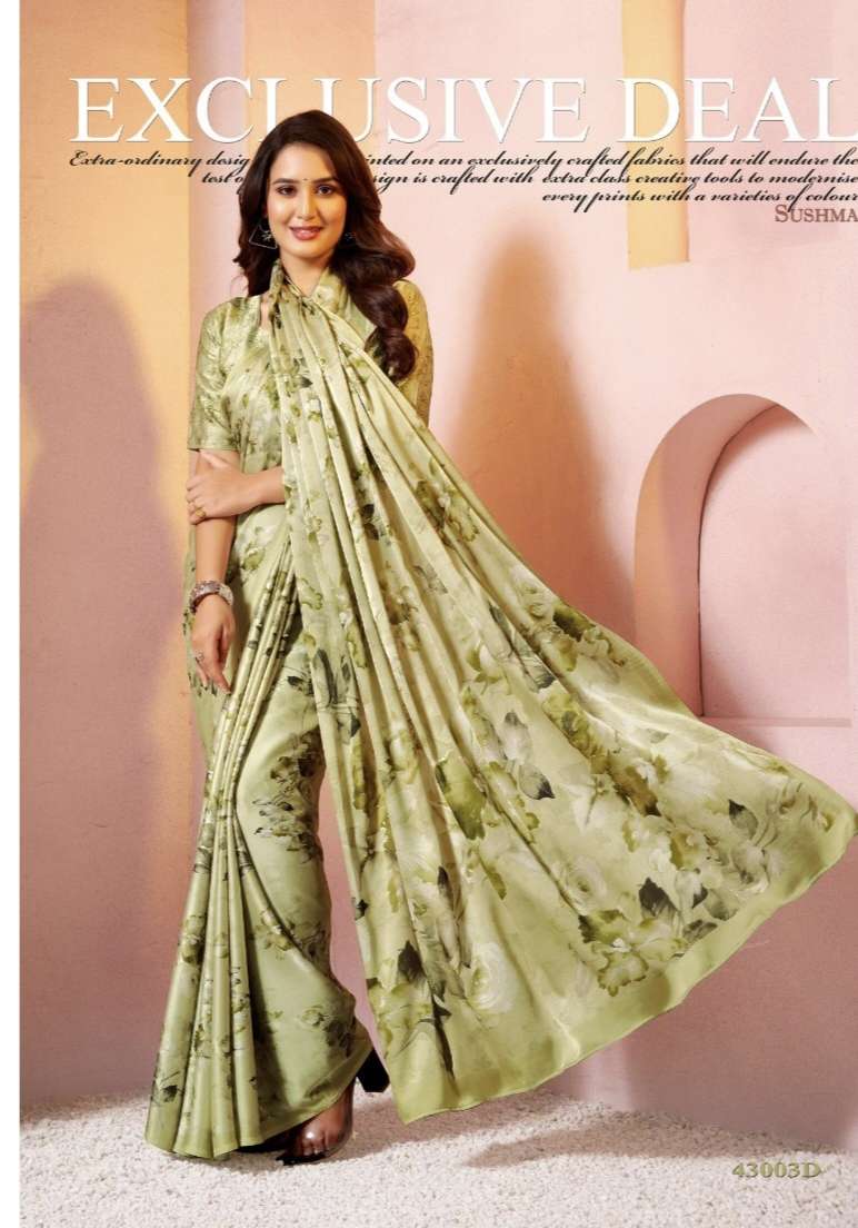 DUSTY DIGITALS  SERIES 43001A TO 43003D By SUSHMA saree Collection manufacturers surat 