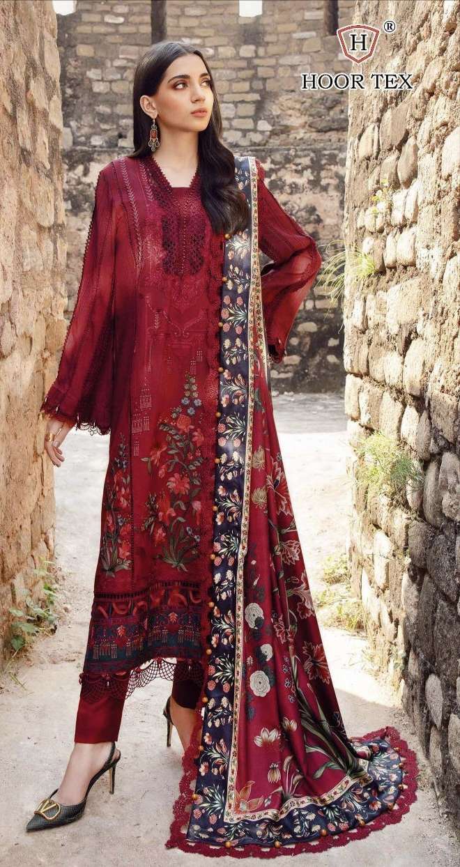 H 385 by HOOR TEX suit collection manufacturers surat 