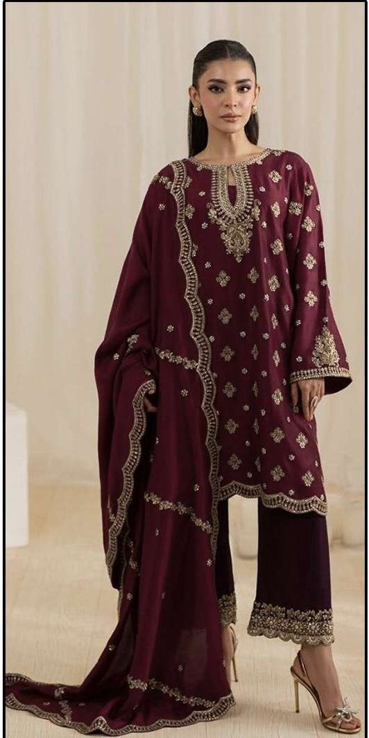 HF 130 A To D by Hoor Tex  Heavy Chinon suit collection manufacturers surat 