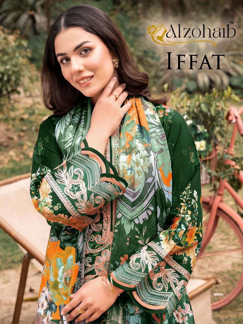 IFFAT D No AZ 1345A 1345 B 1365A 1365 B by ALZOHAIB suit collection manufacturers surat 