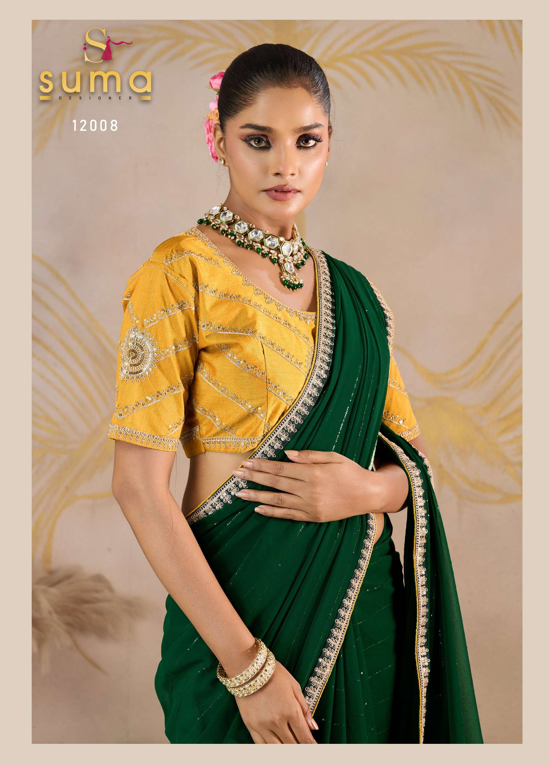 Jiya Series 12001 To 12008 By Suma saree Collection manufacturer surat 