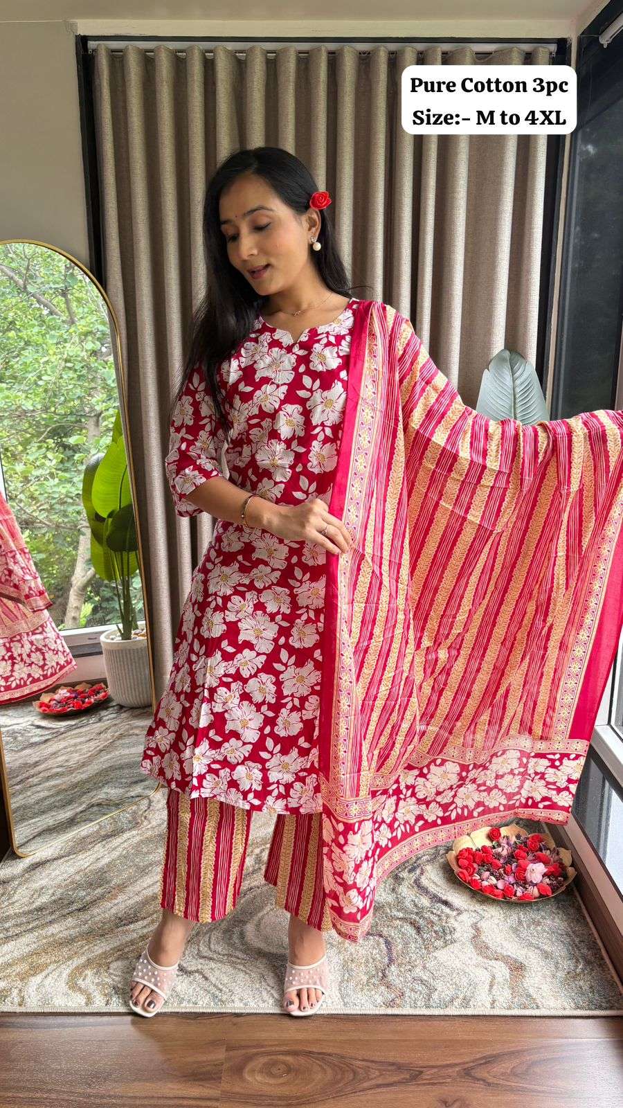 KURTI PANT DUPATTA SET  OFFICE COLLAGE WEAR  Kurti collection manufacturers surat 