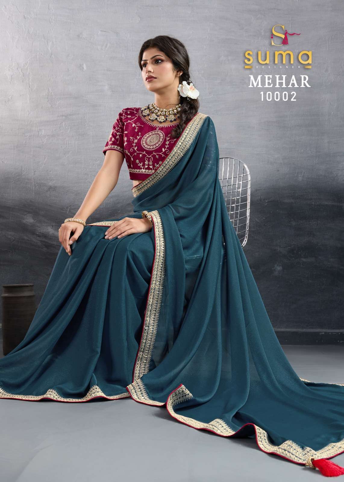 MEHAR 2 Series 10001 To 10008 by SUMA DESIGNER Saree Collection manufacturer surat 