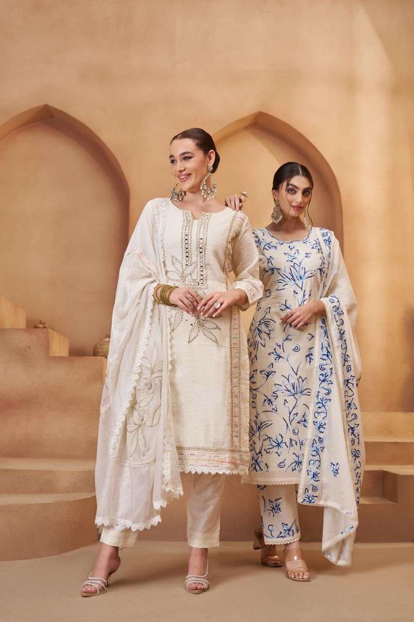 PALAKSH VOL 01 by SAROJ DESIGNER suit collection manufacturers surat 