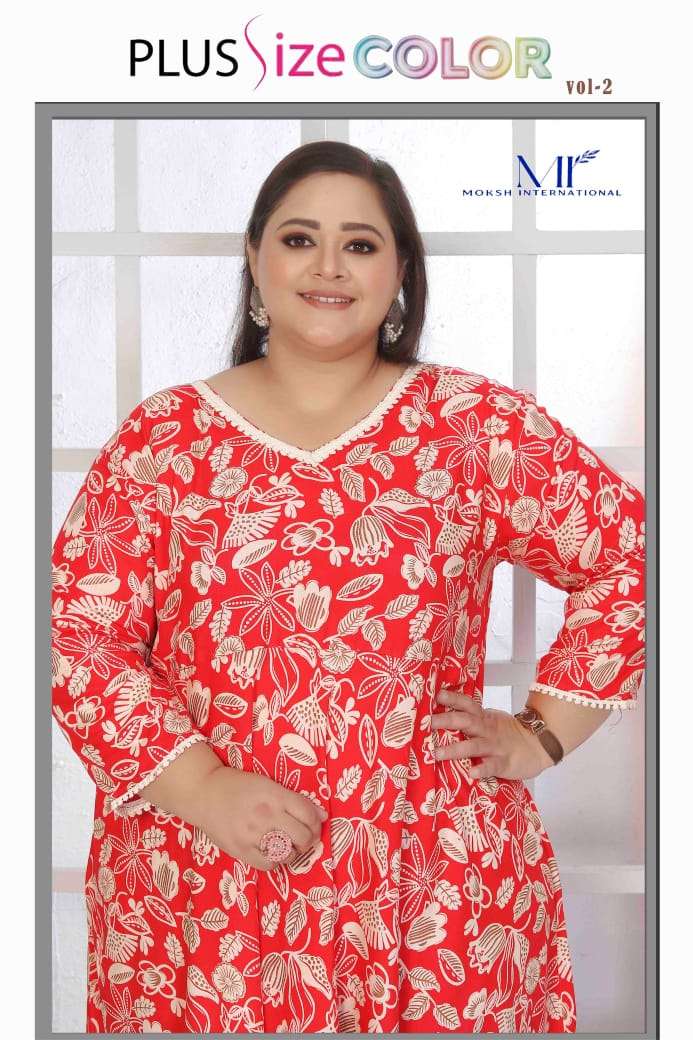 Plus Size Color Vol 2 by Moksh International kurti collection manufacturers surat 