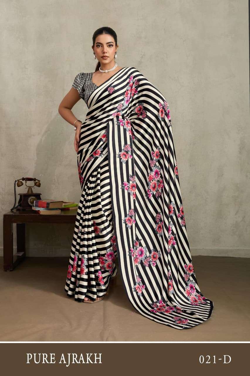 PURE AJRAKH  021 by rajtex Saree Collection manufacturer surat 