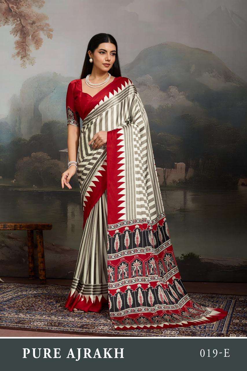 Pure Ajrakh 19 by Rajtex saree Collection manufacturer surat 