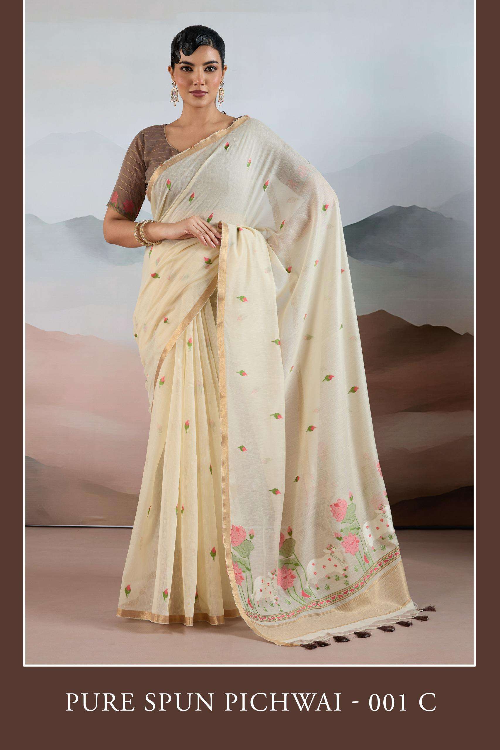PURE SPUN PICHWAI by RAJTEX saree Collection manufacturer surat 