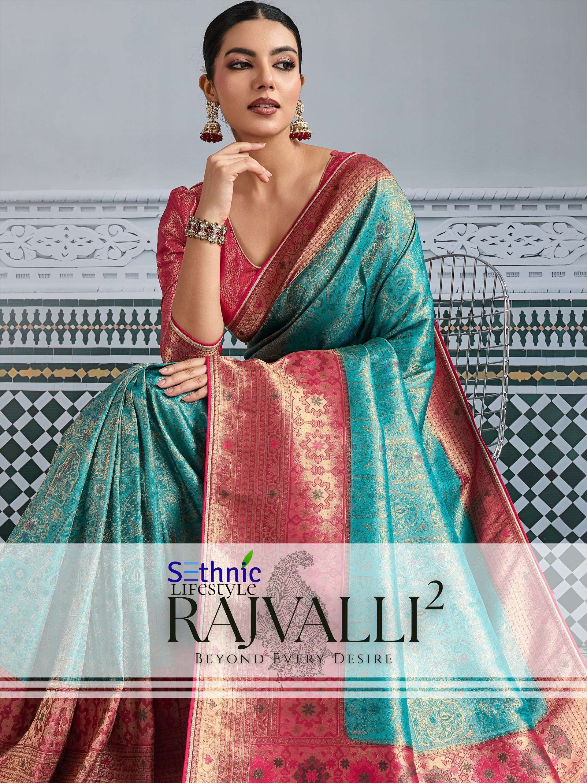 Rajvalli 2 Series 76003 TO 76004 by Sethnic Lifestyle  Saree Collection manufacturers surat 