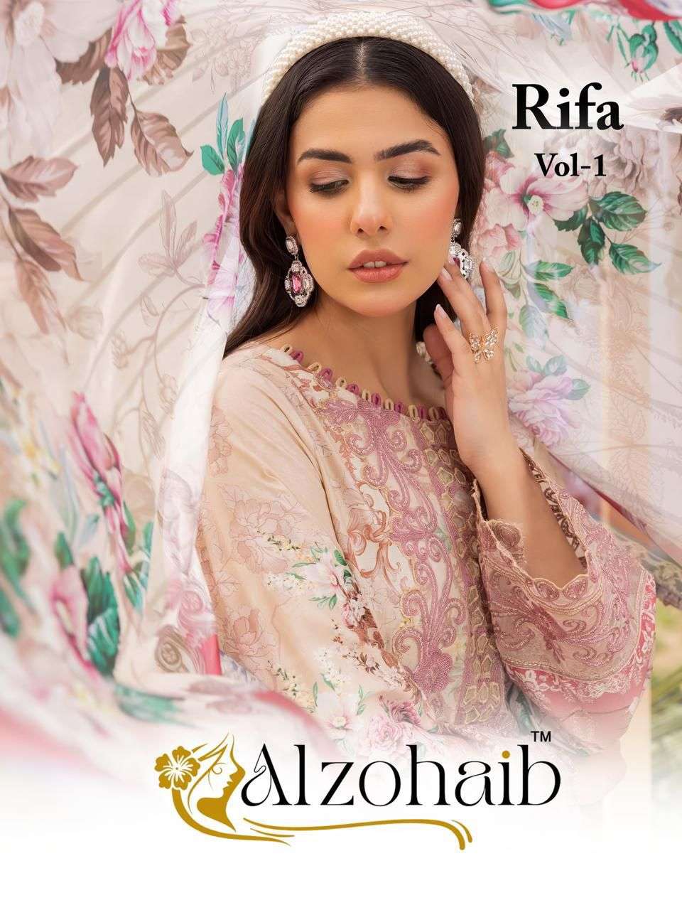 Rifa vol 1 D No AZ 1354 A  1354 B 1360 A 1360 B by ALZOHAIB  Suit collection manufacturers surat 