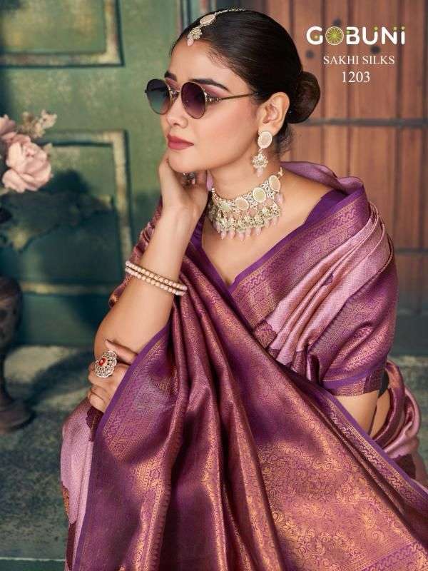 Sakhi Silk  Series 1201  To  1204 Gobuni saree Collection manufacturers surat 