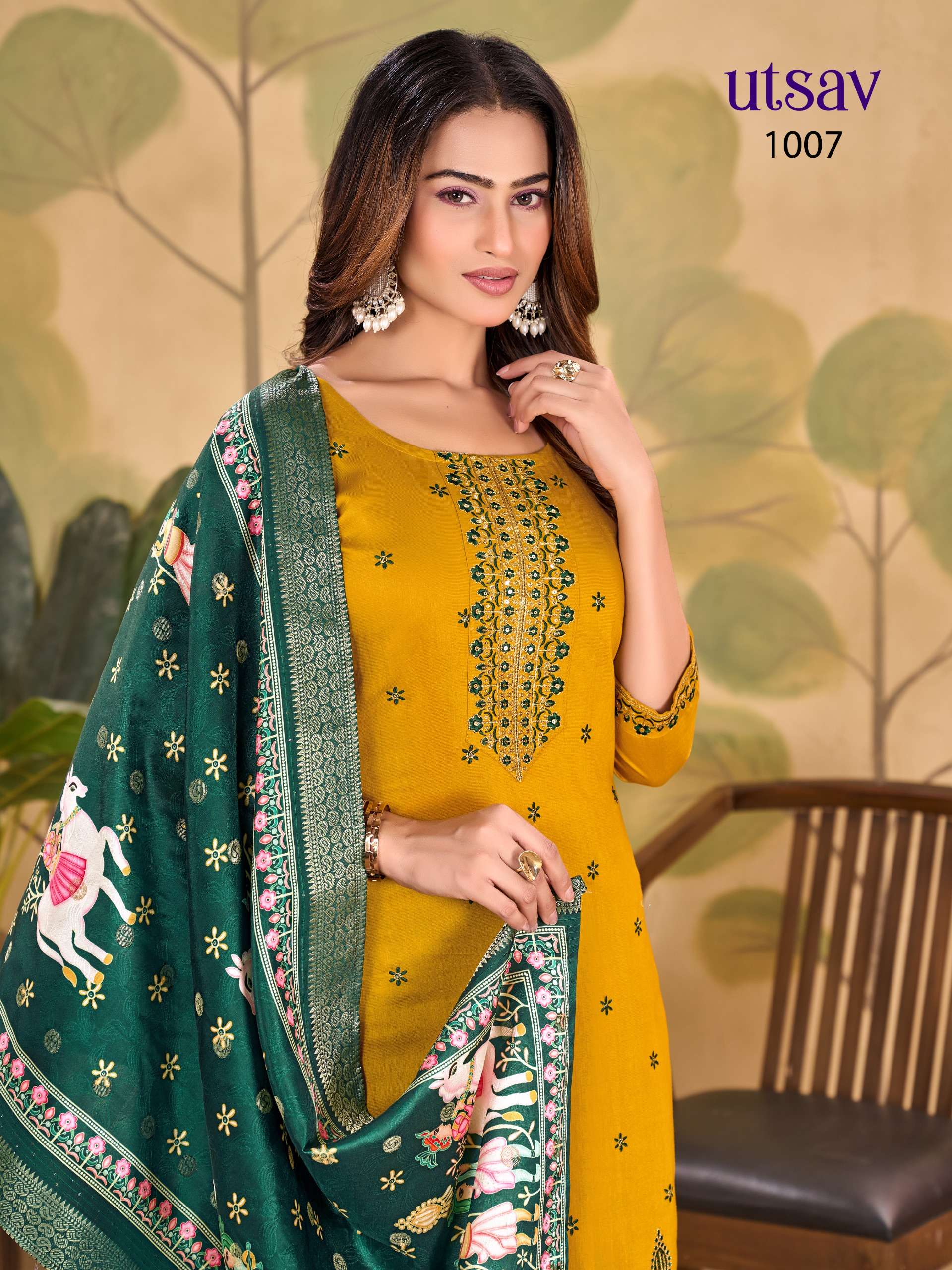 UTSAV KURTI  PLAZZO DUPATTA collection manufacturers surat 