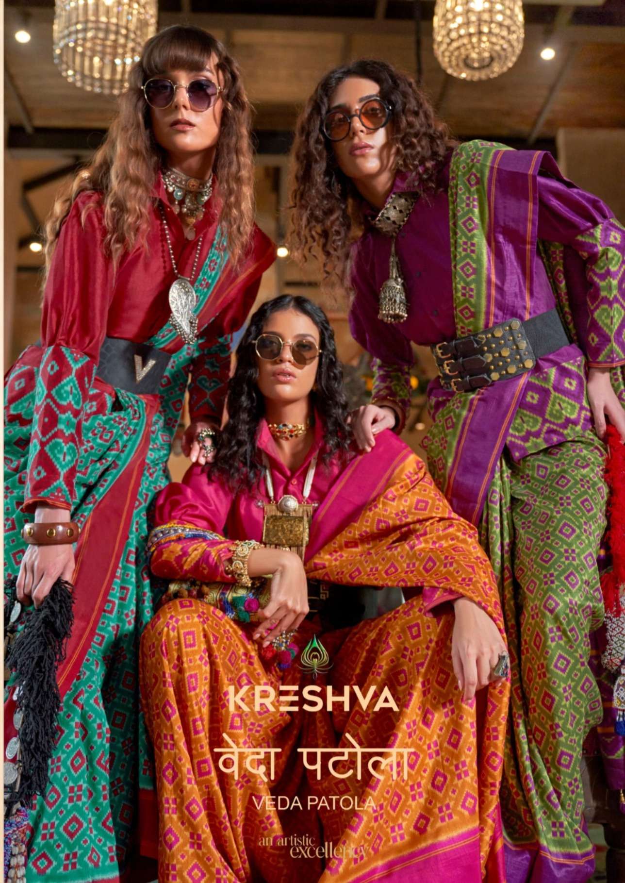 Veda Patola Series 4226 to 4231 by Kreshva saree Collection manufacturers surat 