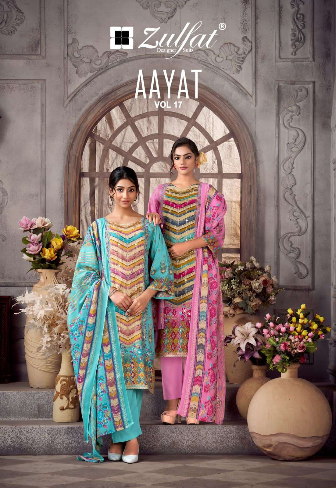 AAYAT VOL 17 by Zulfat Designer Suit collection manufacturers surat 