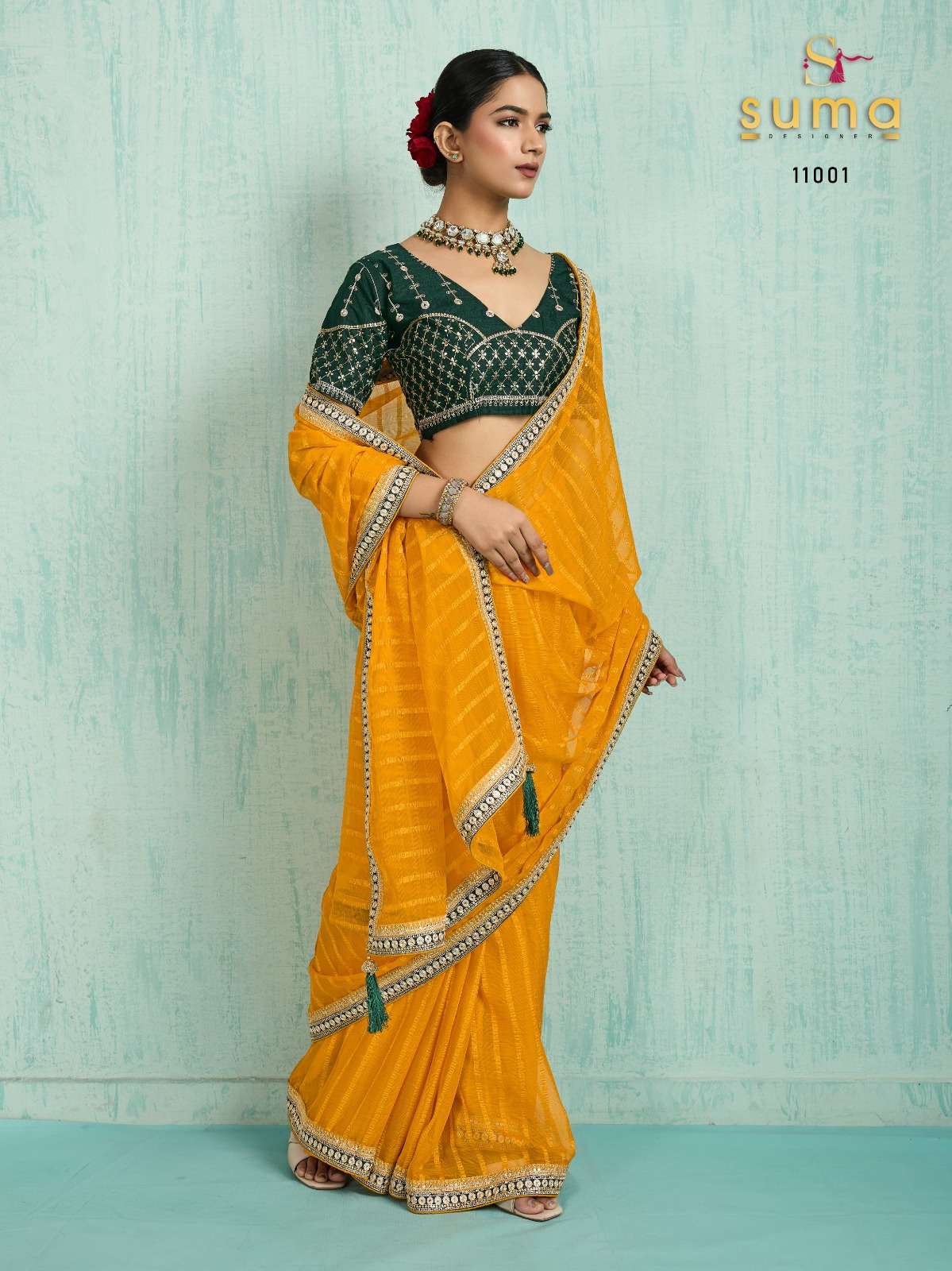 Adra Series 11001 To 11006 By Suma Designer saree Collection manufacturer surat 