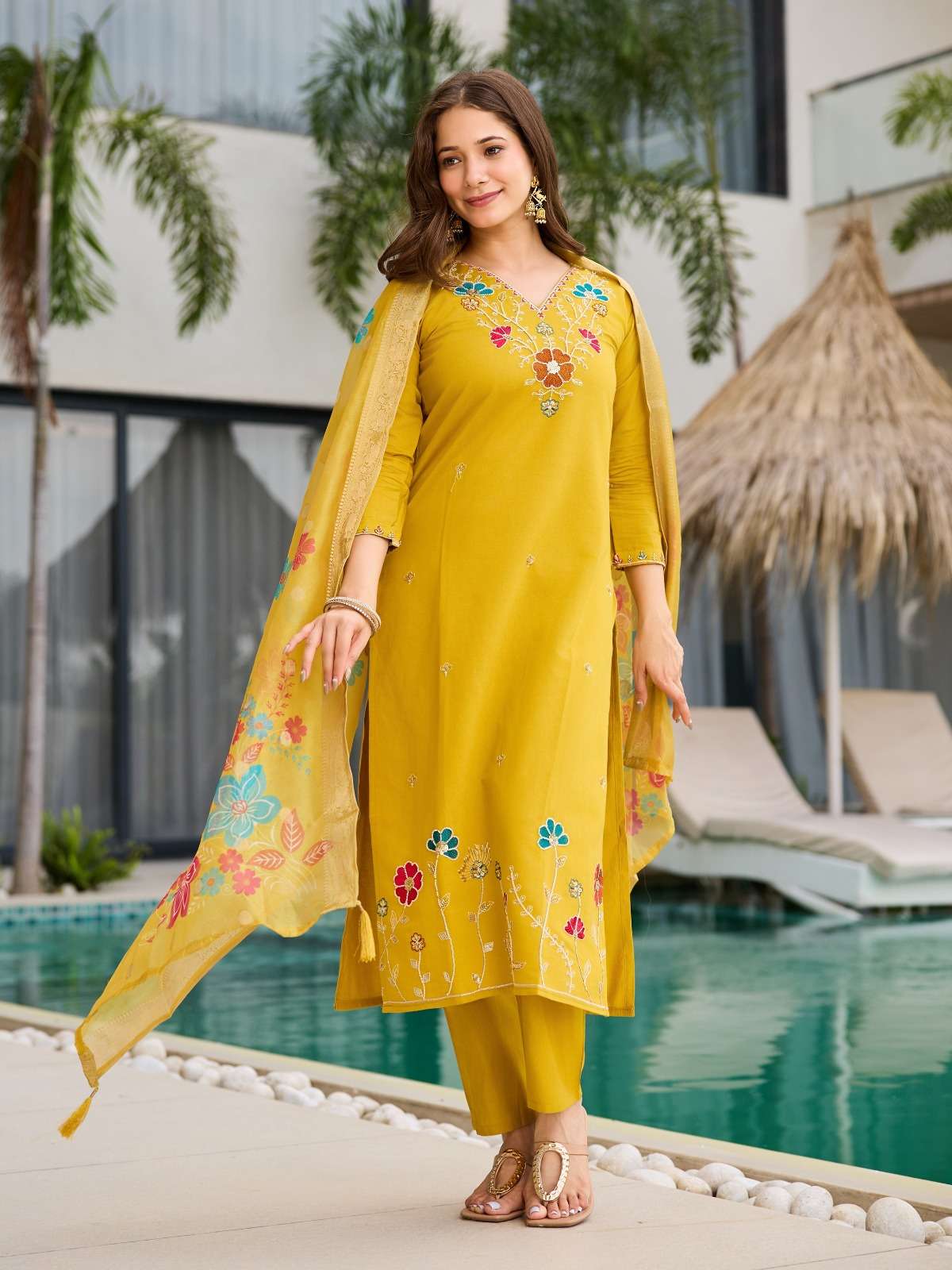 Attractive KURTI WITH PANT DUPATTA collection manufacturers surat 