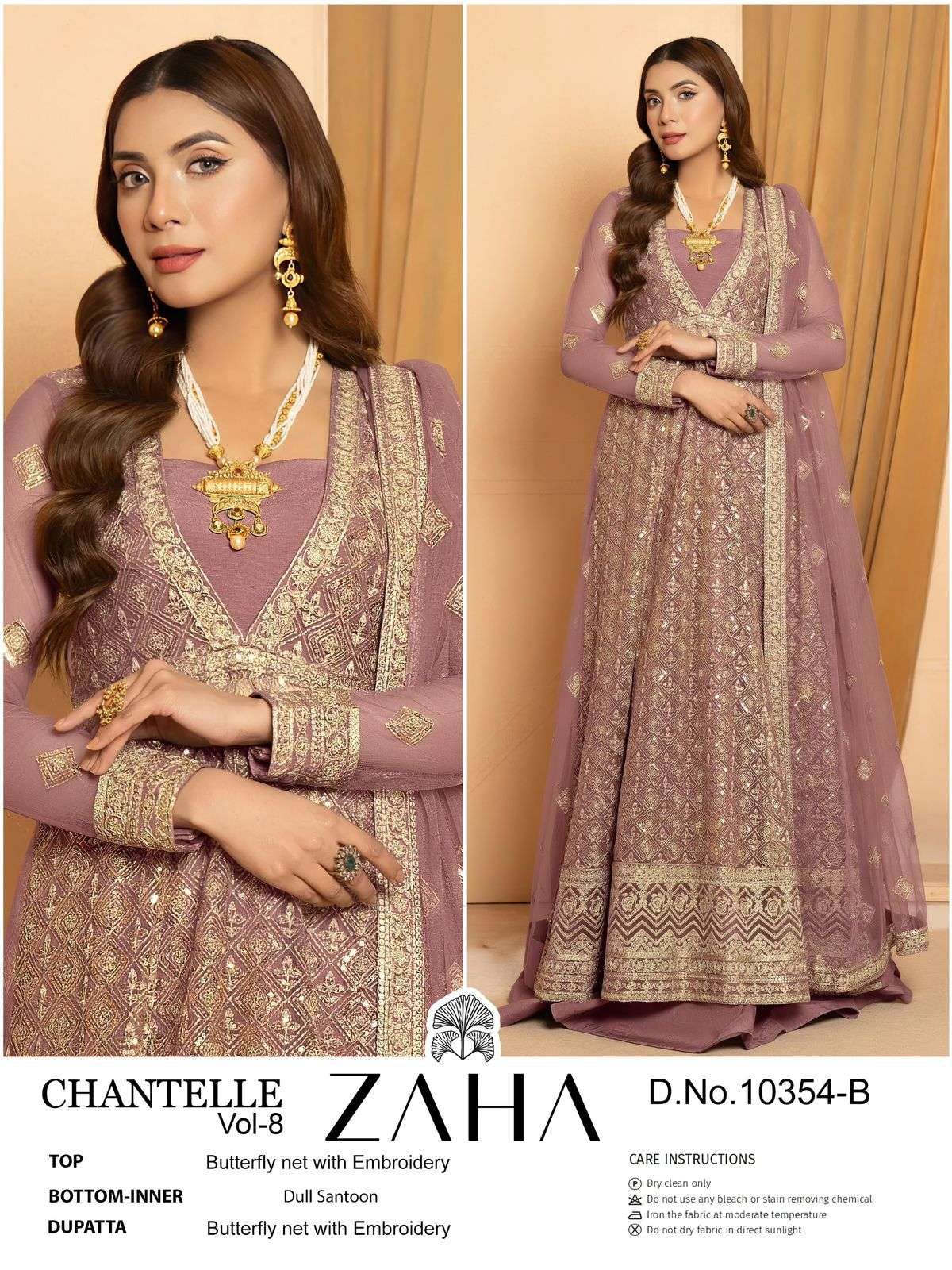 CHANTELLE VOL 8 DNO 10354 A B by ZAHA suit collection manufacturers surat 