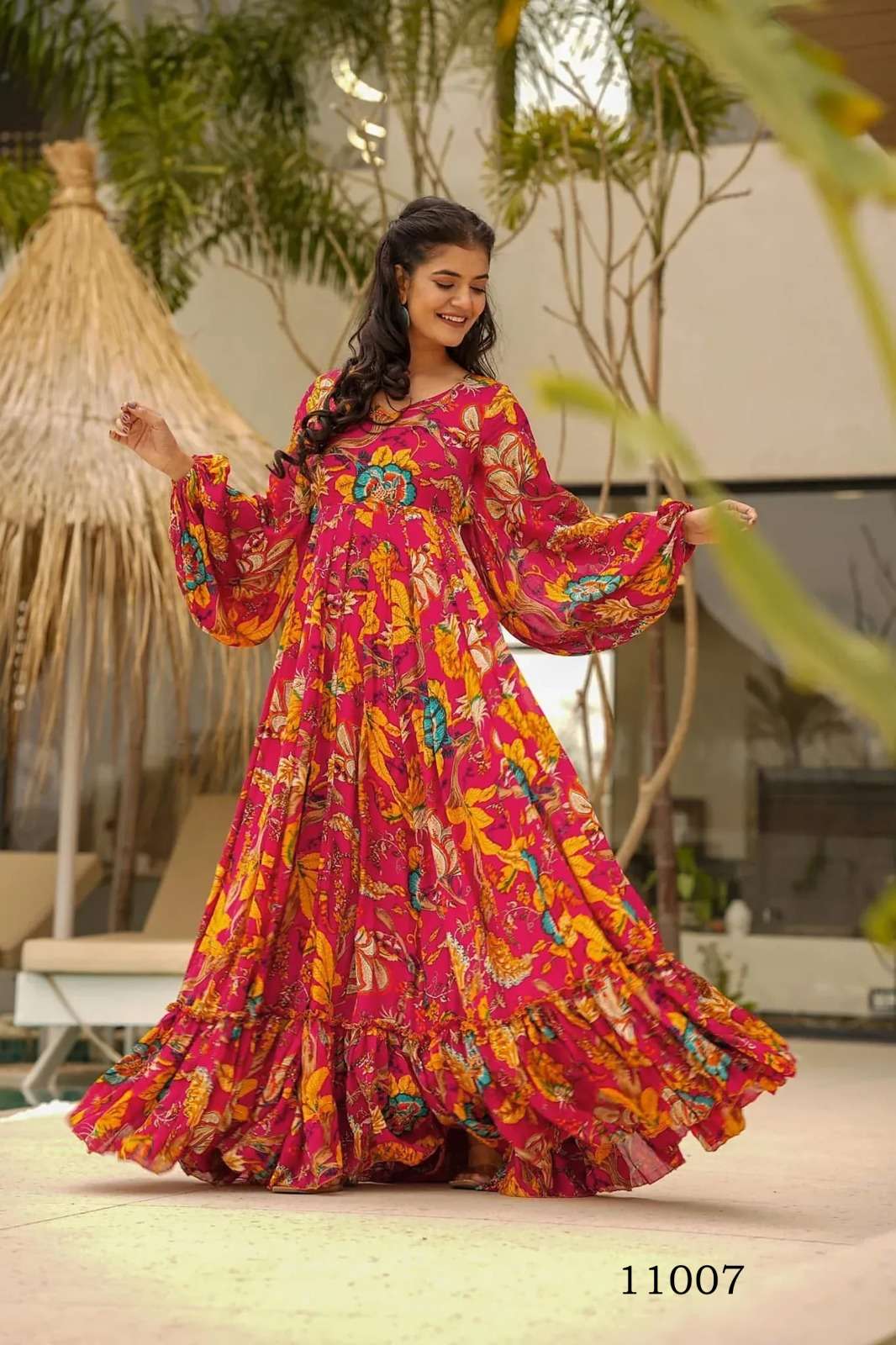 CLORA VOL 11 SERIES 11001 TO 11008 LUCAYA gown collection manufacturers surat 