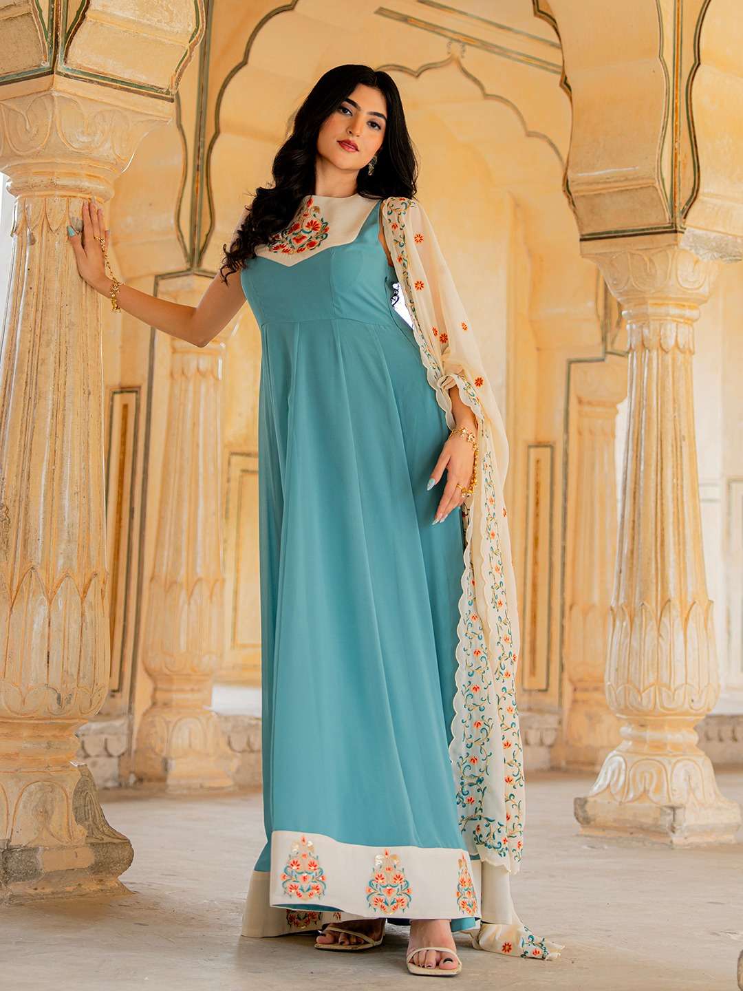 Code 146 GOWN DUPATTA SET collection manufacturers surat 