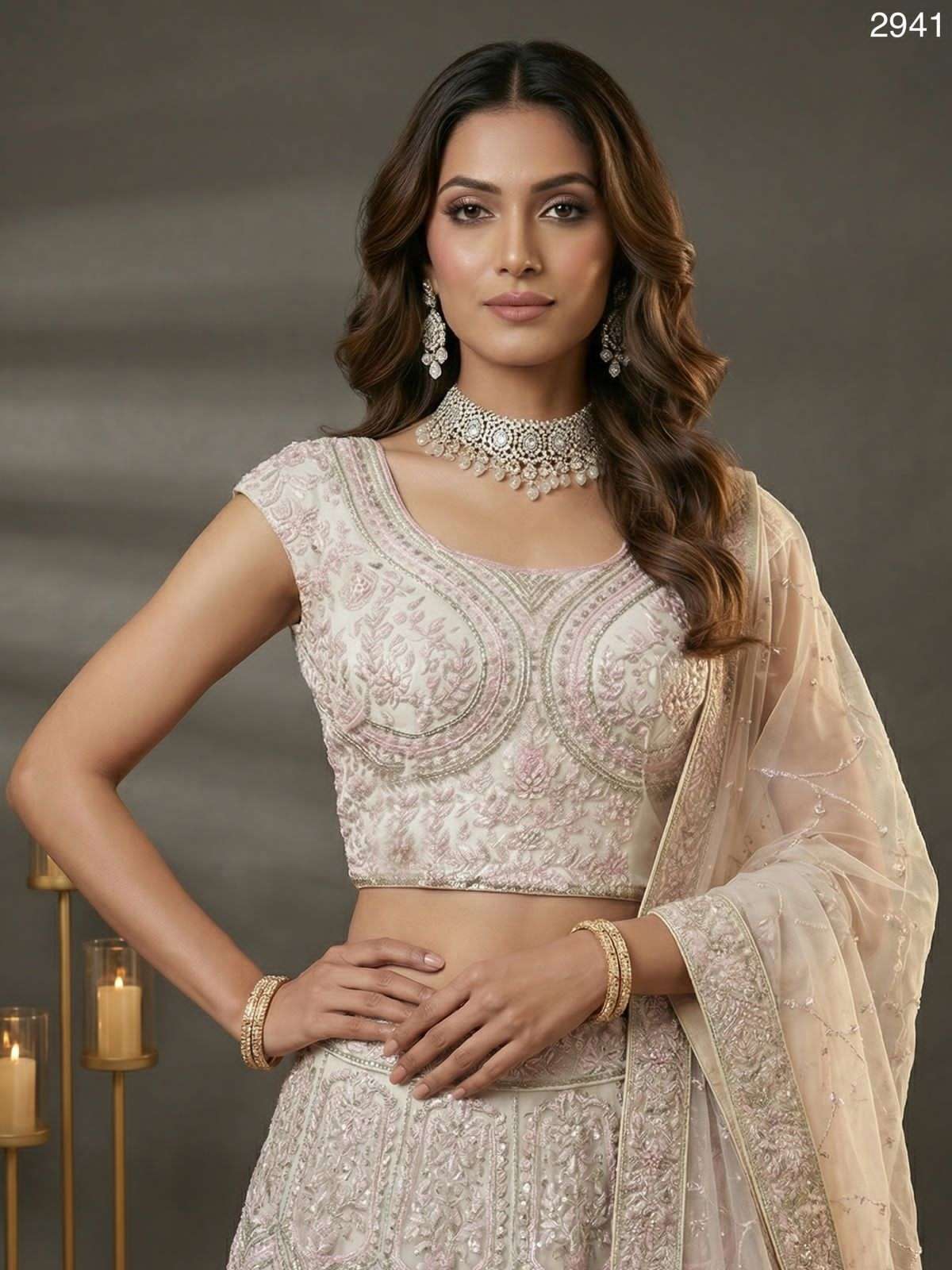 Code 2941 Partywear Lehengacholi collection manufacturers surat 