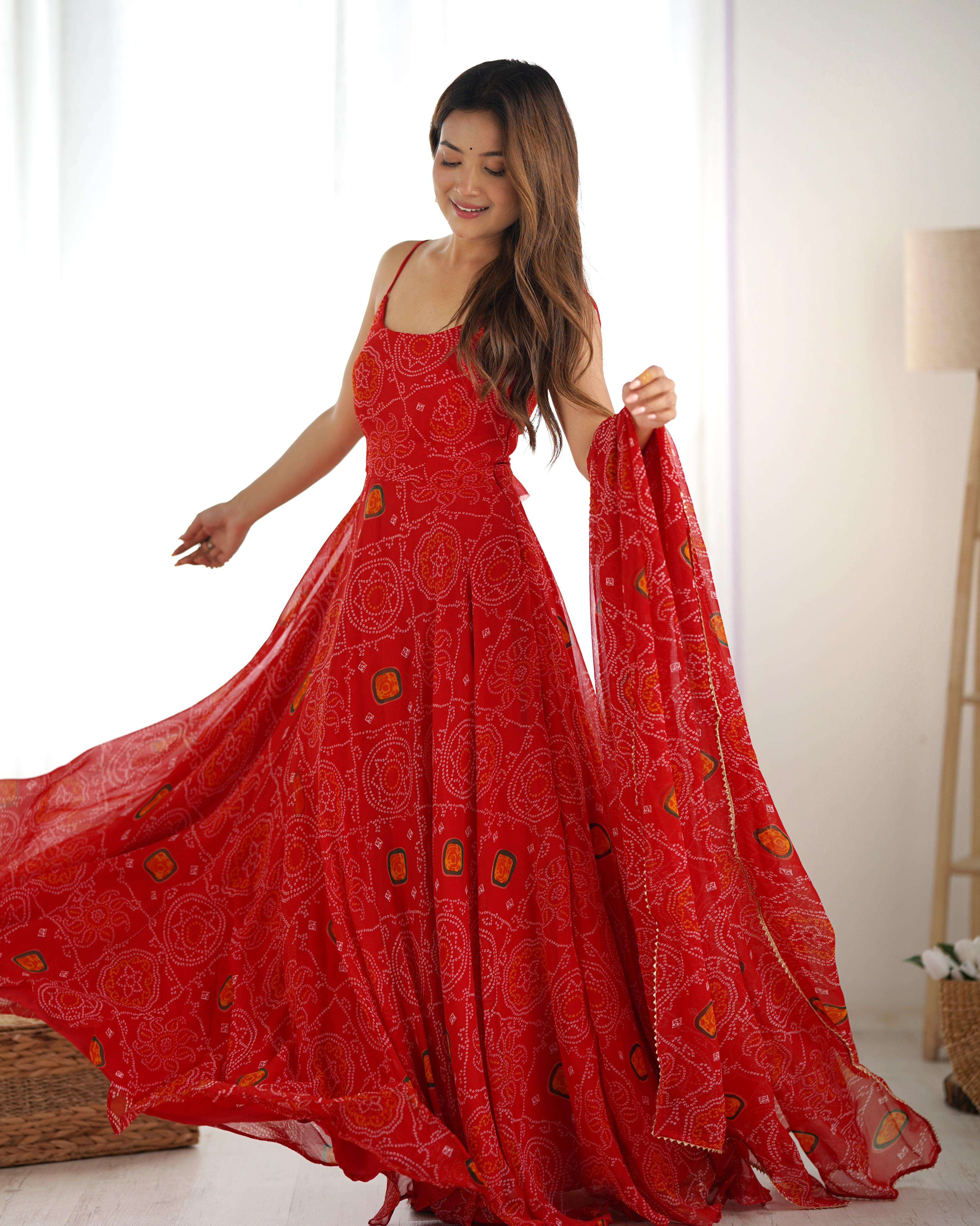 CODE 31 RED PINK DARKGREEN gown collection manufacturers surat 