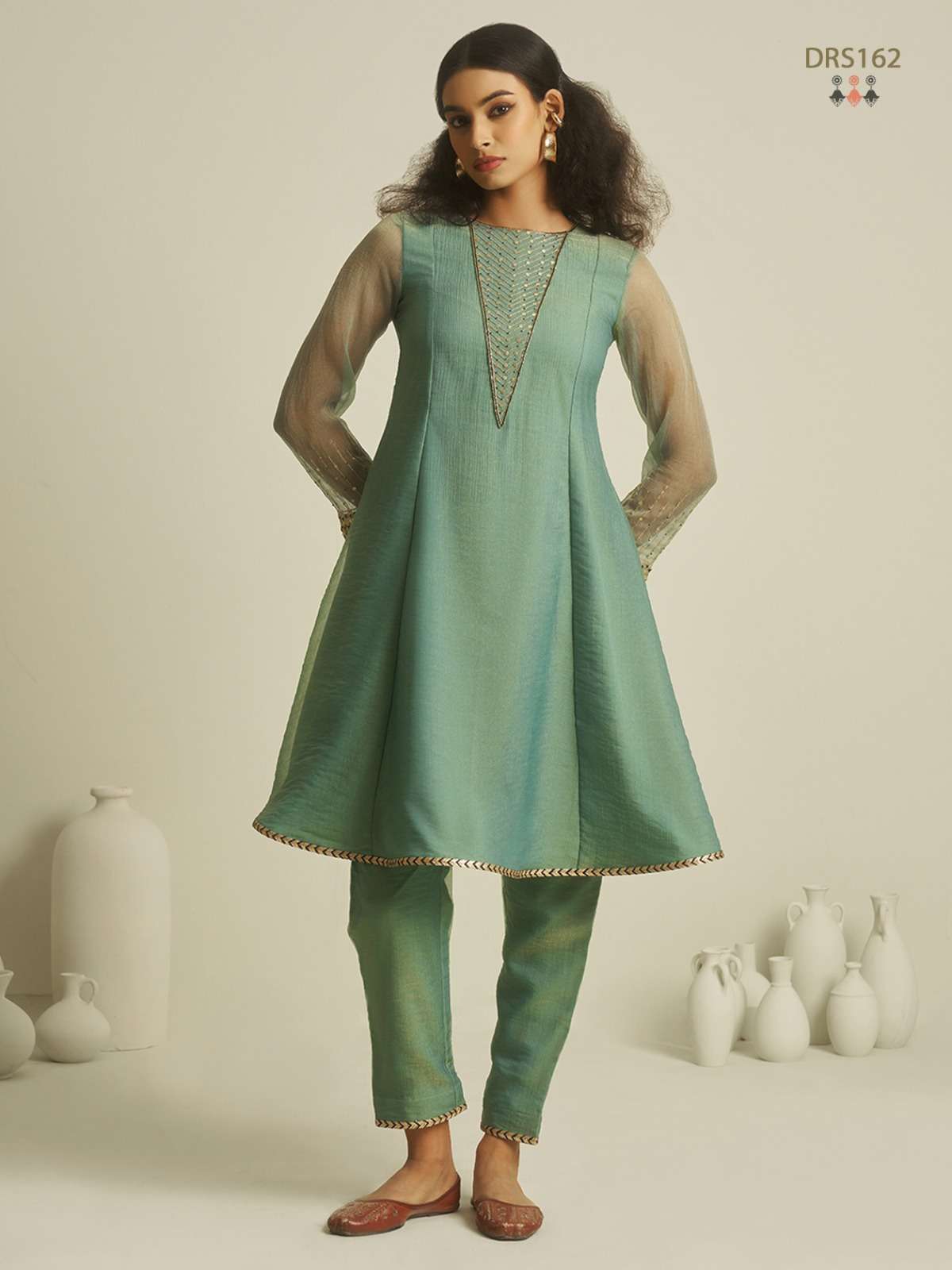 Code DRS162 kurti collection manufacturers surat 