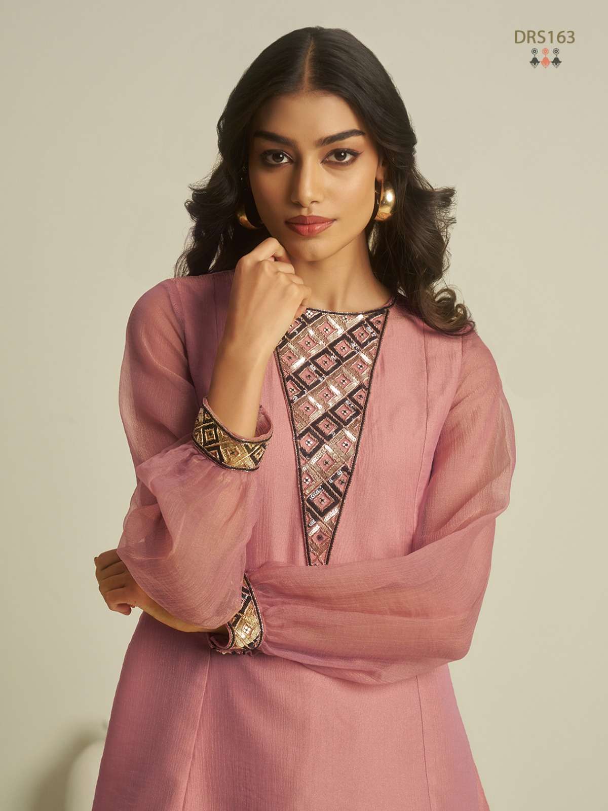 Code DRS163 kurti collection manufacturers surat 