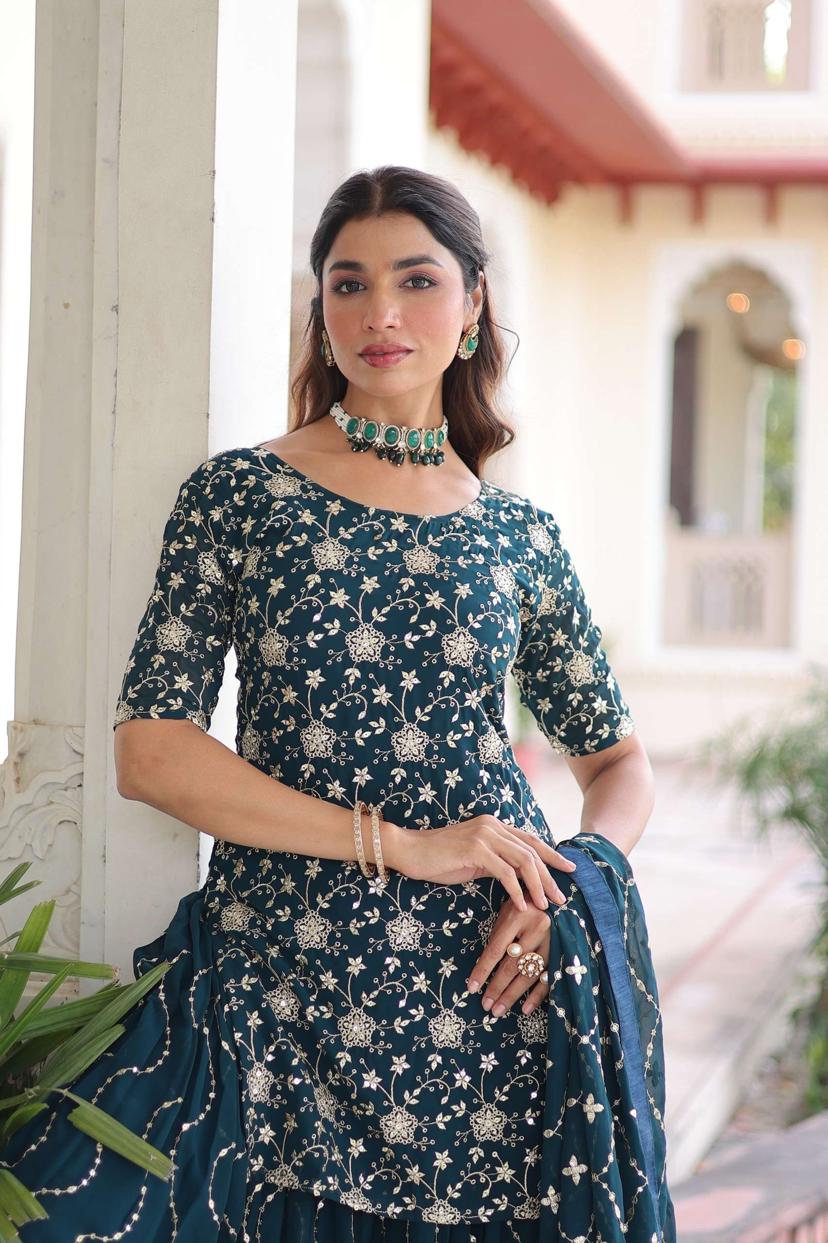 Code KA 1210 TOP SHARARA DUPATTA COLLECTION manufacturers surat