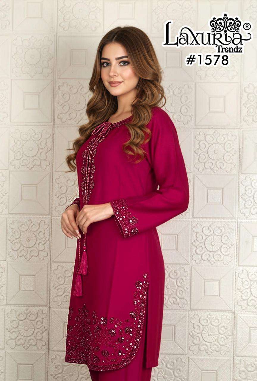 D No 1578 by Laxuria Trendz Kurti collection manufacturers surat 