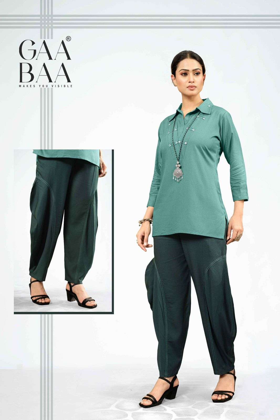 D No 955 by Gaa baa kurti Collection manufacturers surat 