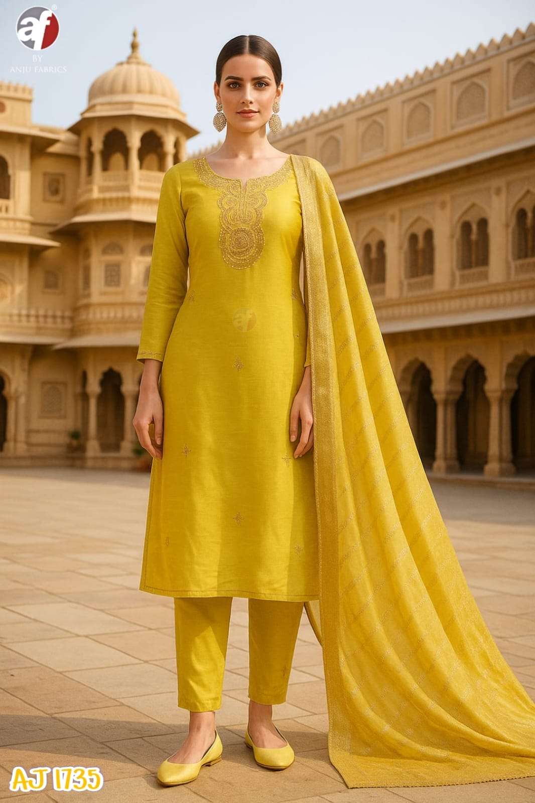 D NO AJ 1735 by Anju fabric kurti collection manufacturers surat 