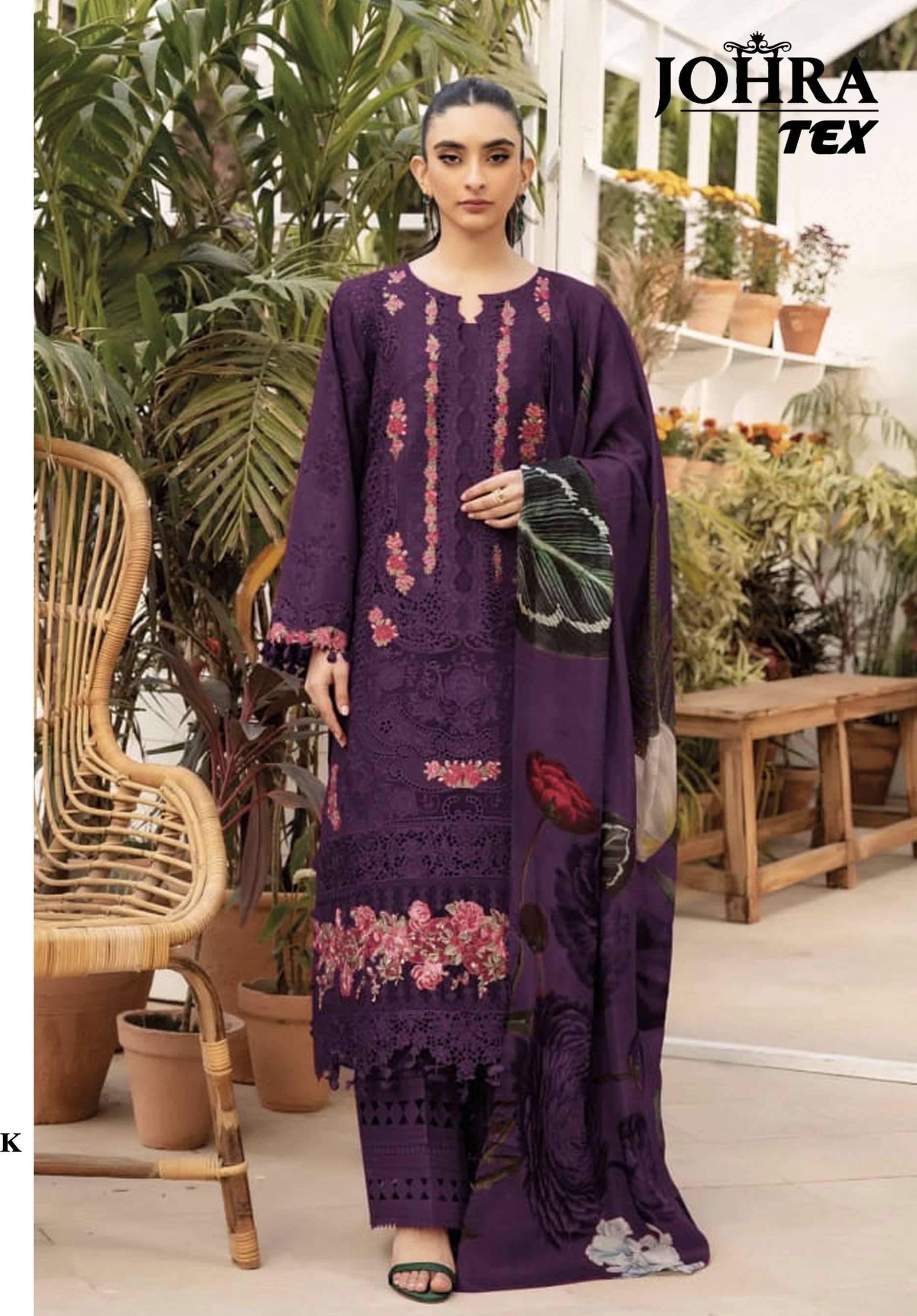 D NO JT 182 B by JOHRA TEX CAMBRIC COTTON suit collection manufacturers surat                 