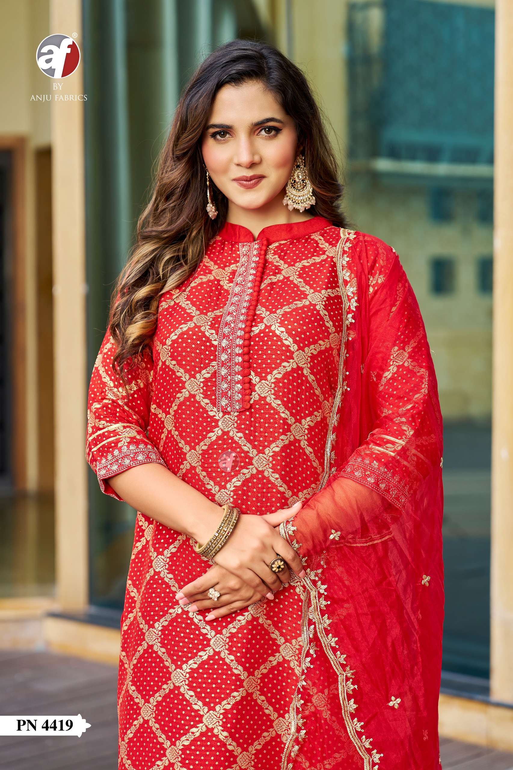 D NO PN 4417 4418 441 By Anju fabric kurti collection manufacturers surat